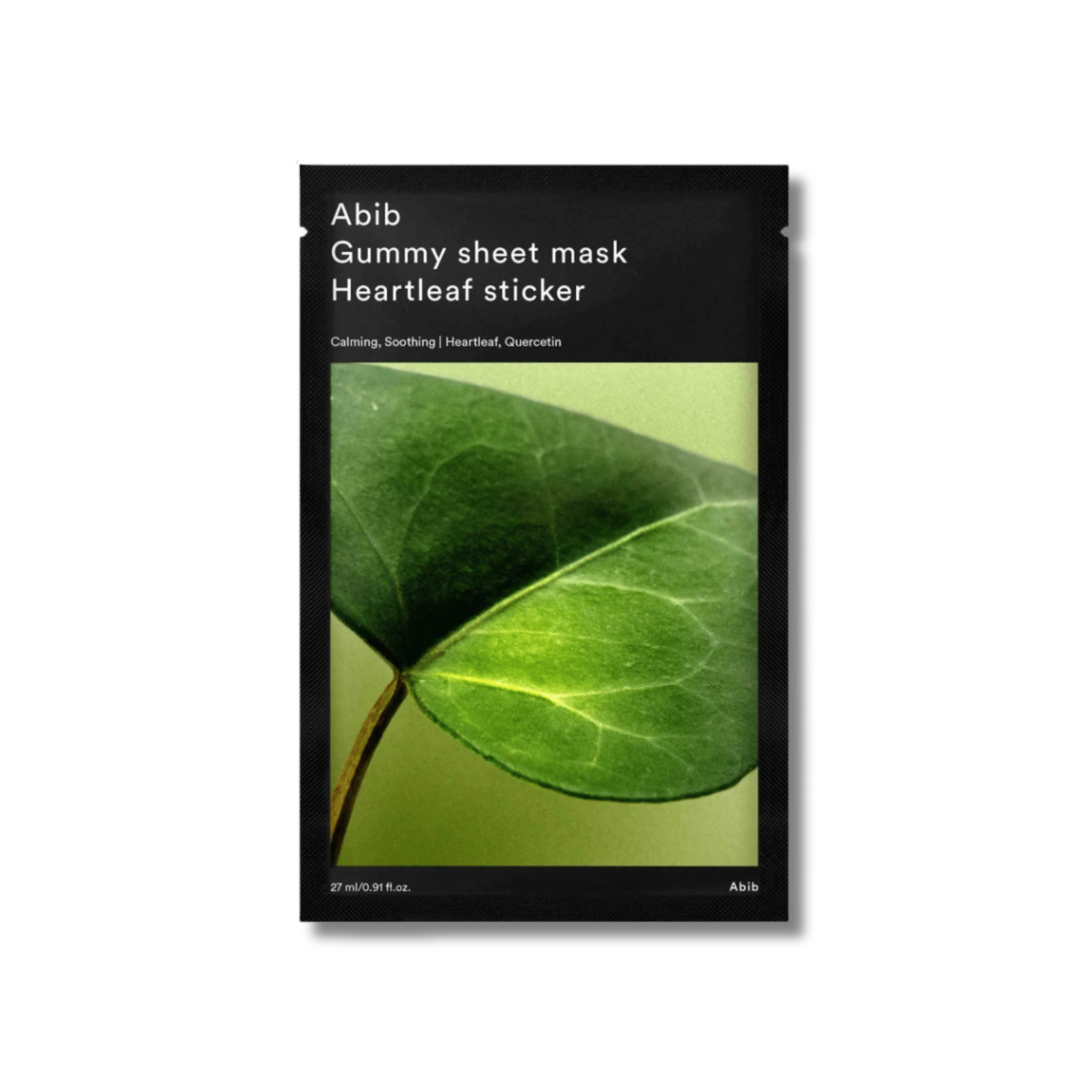 Abib - Gummy Sheet Mask Heartleaf Sticker - Nawilżająca Maska w Płachcie - 27ml - Ctrl+Glow