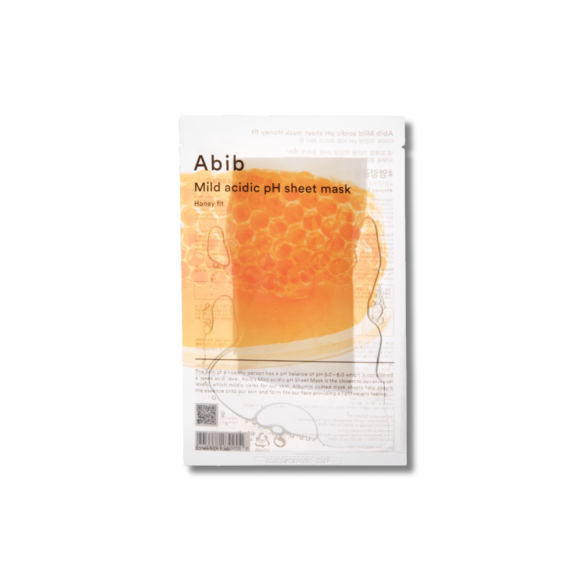Abib - Mild Acidic pH Sheet Mask Honey Fit - Delikatna Maska w Płachcie - 30ml - Ctrl+Glow