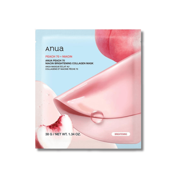 Anua – Peach 70 Niacin Brightening Collagen Mask – Maska kolagenowa rozświetlająca z brzoskwinią – 1 szt.