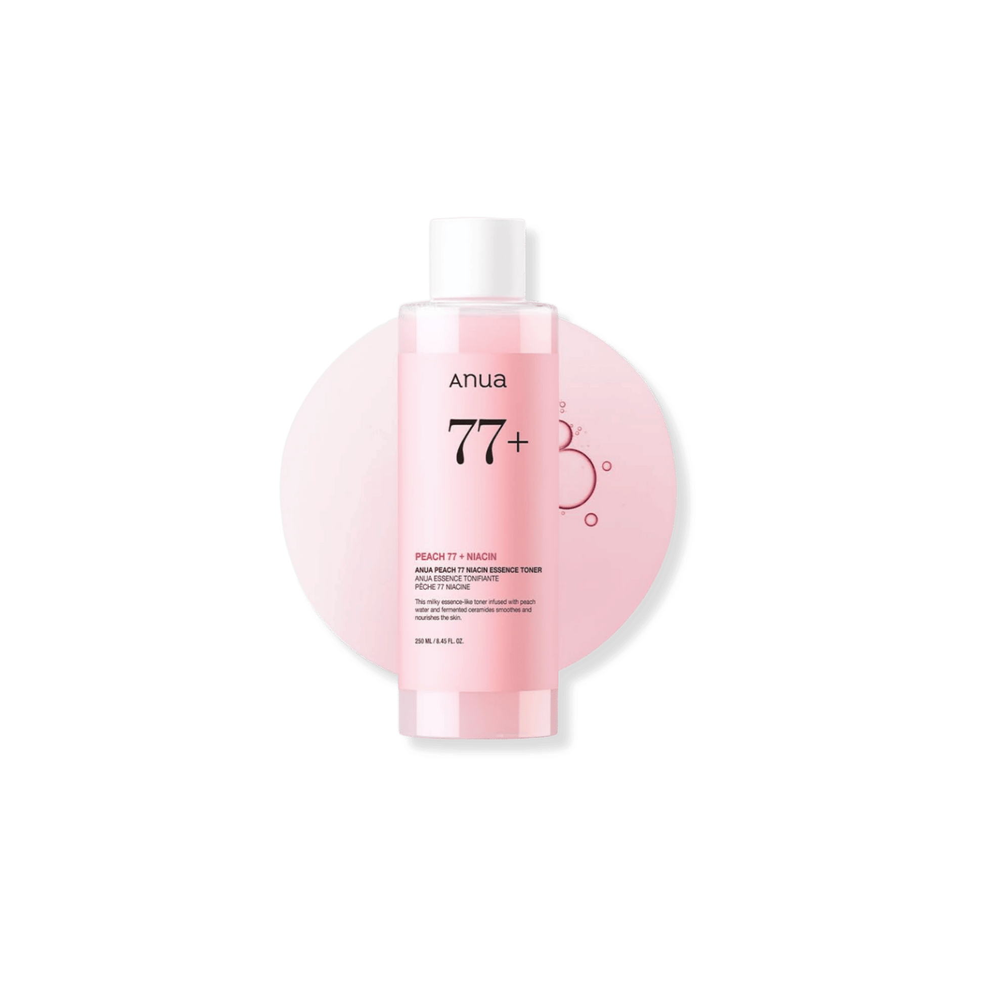 Anua - Peach 77% Niacin Essence Toner - Tonik - Esencja Nawilżający z Brzoskwinią - 250ml - Ctrl+Glow