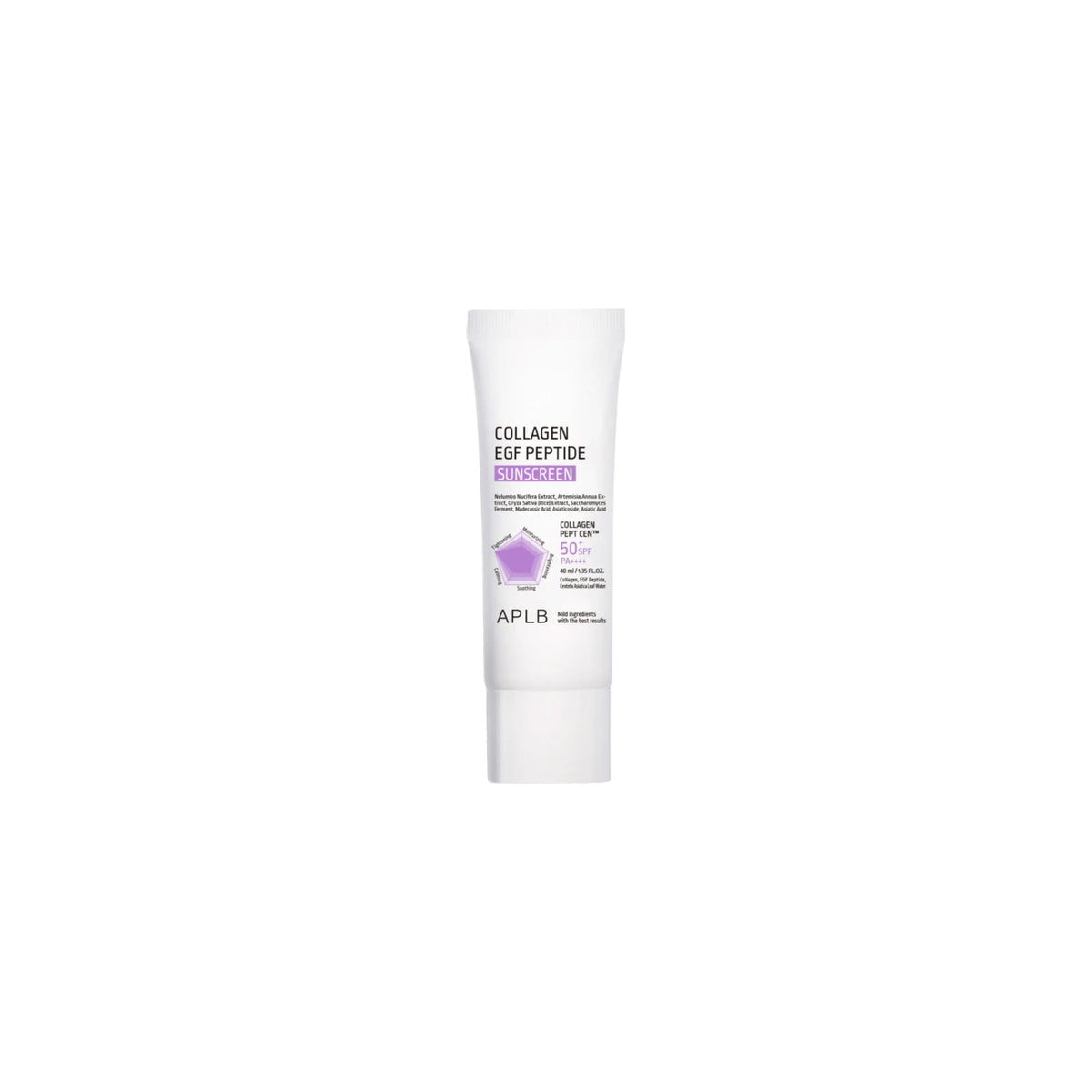 APLB - Collagen EGF Peptide Sunscreen SPF50+ PA++++ - Nawilżający Krem do Twarzy z Filtrem - 40ml - Ctrl+Glow