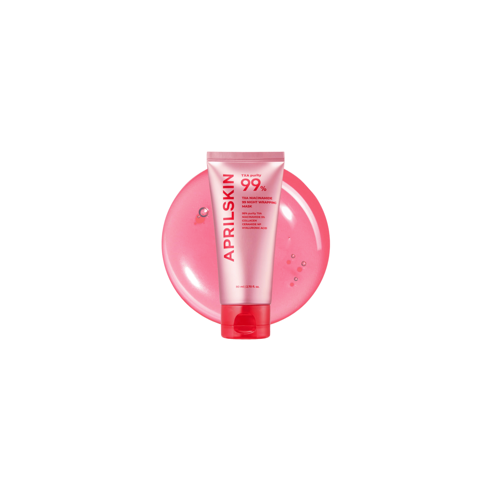 Aprilskin - TXA Niacinamide 99 Night Wrapping Mask - Nocna Maska z TXA i Niacynamidem Rozjaśniająca Przebarwienia - 80ml - Ctrl+Glow
