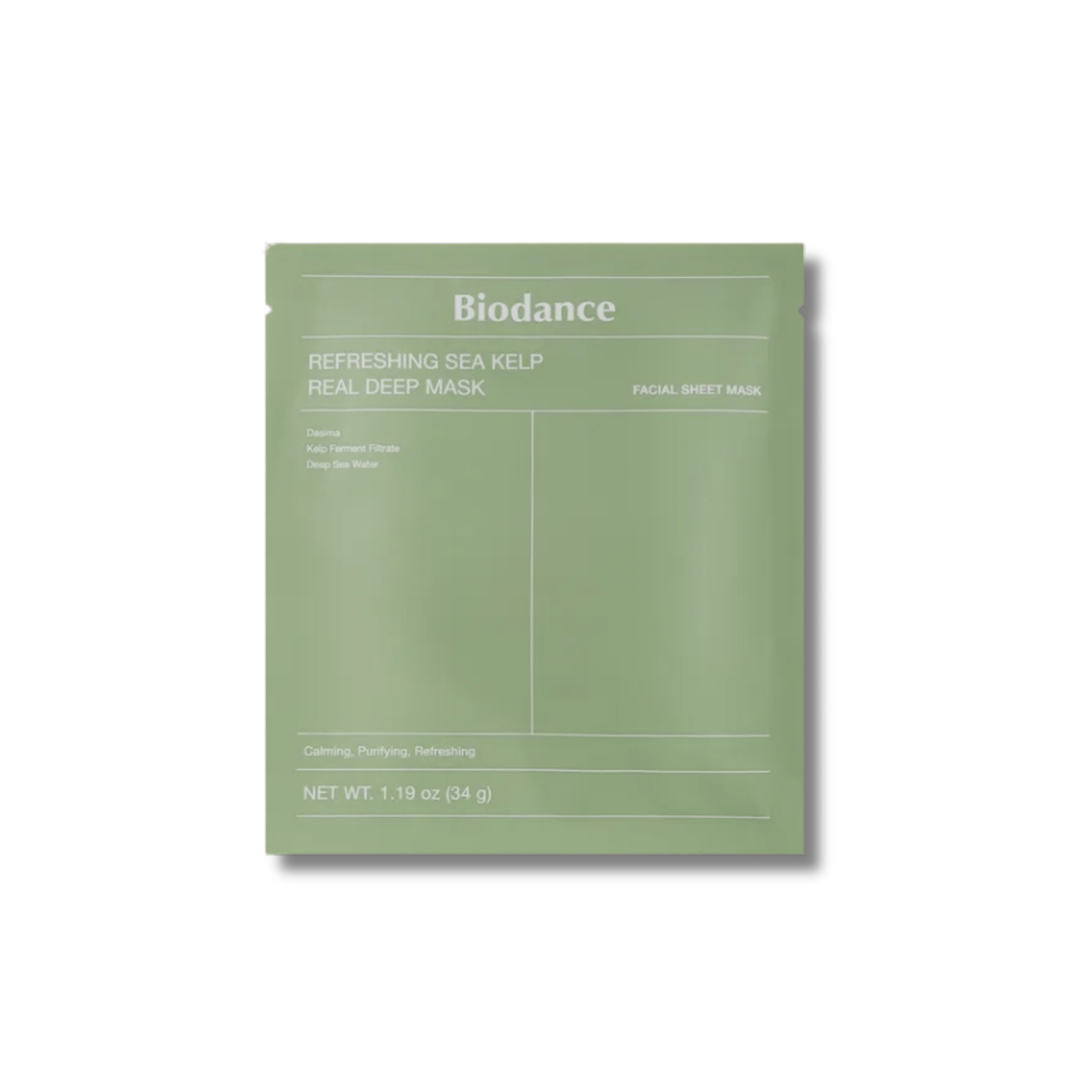 Biodance - Refreshing Sea Kelp Real Deep Mask - Maska Oczyszczająca z Algami - 1szt