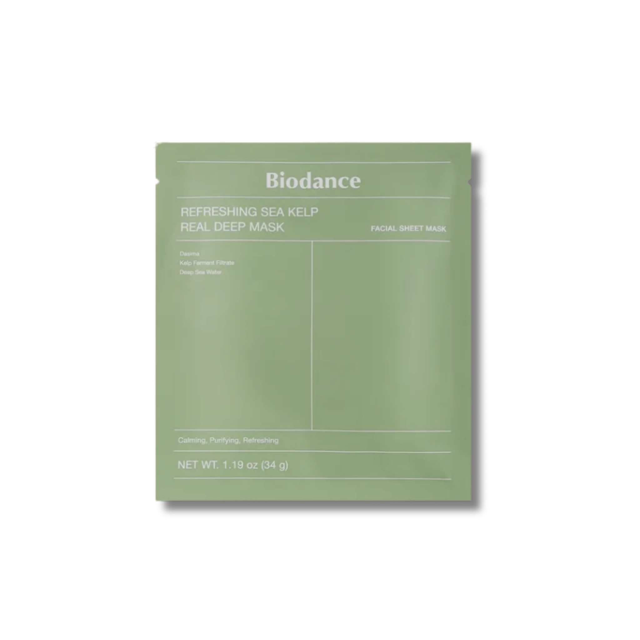 Biodance - Refreshing Sea Kelp Real Deep Mask - Maska Oczyszczająca z Algami - 1szt