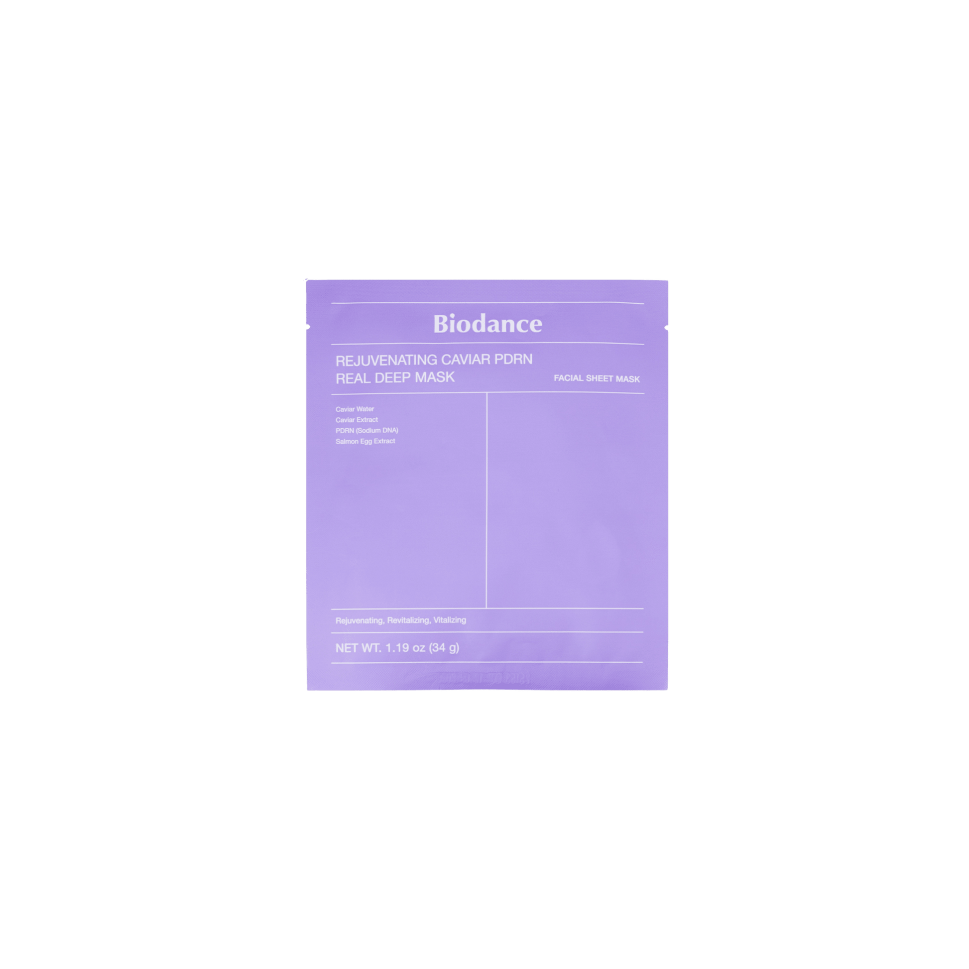 Biodance - Rejuvenating Caviar PDRN Real Deep Mask - Kolagenowa Maska do Twarzy z PDRN - 1szt/34g - Ctrl+Glow