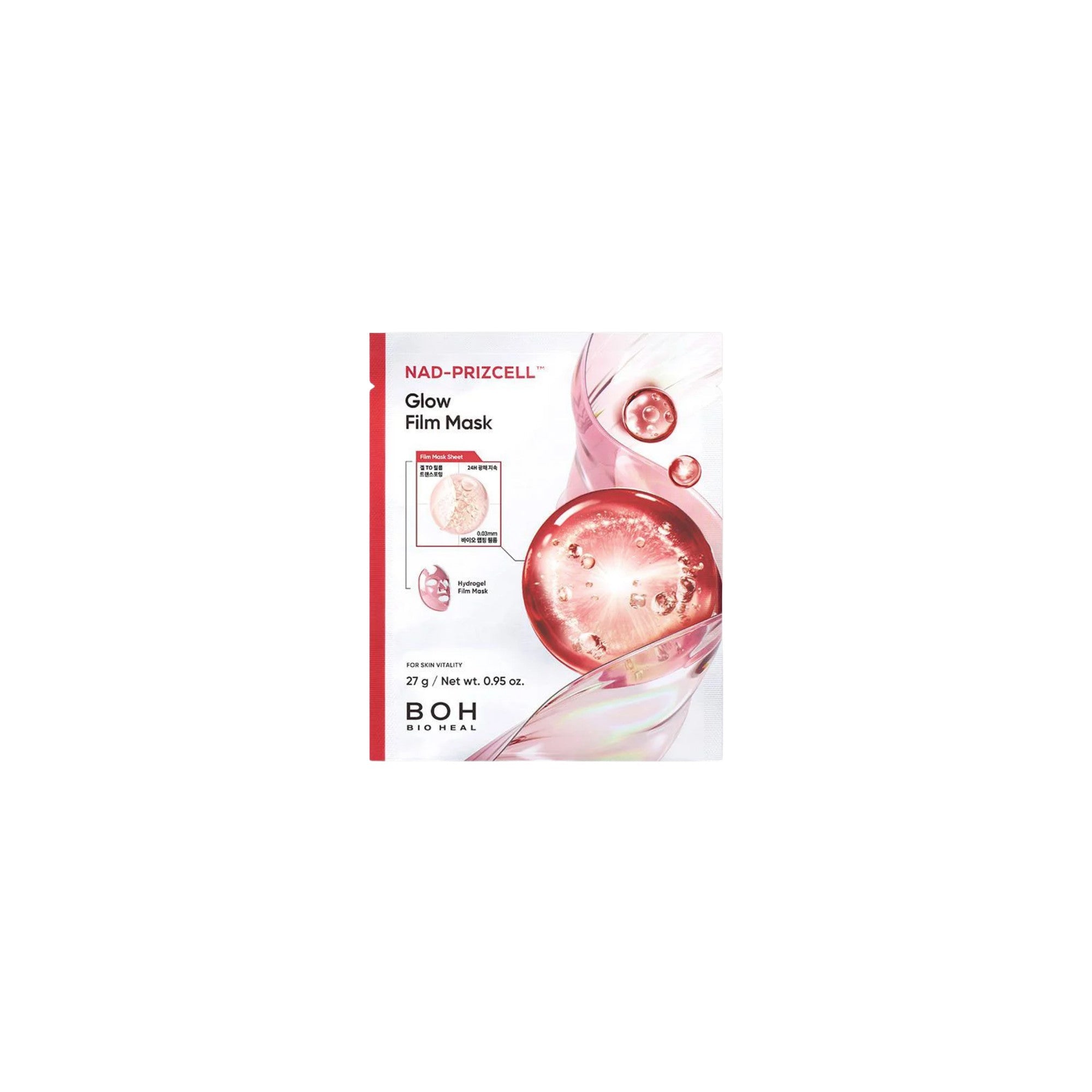 BIOHEAL BOH - NAD-PRIZCELL Glow Film Mask - Rozświetlająca Maska do Twarzy w Płachcie z NAD+ - 1szt - Ctrl+Glow