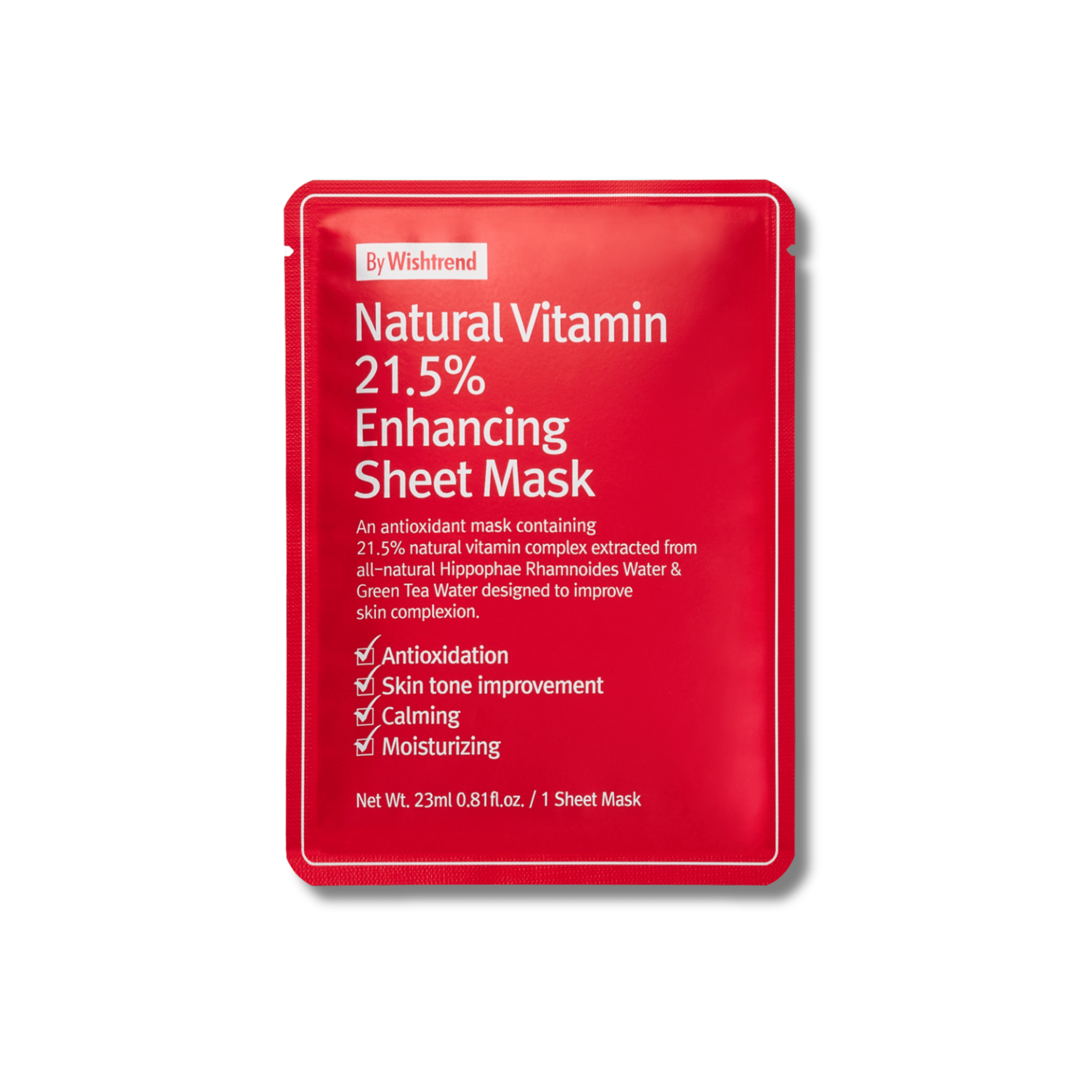 By Wishtrend - Natural Vitamin C21 5% Enhancing Sheet Mask - Maska w Płachcie z Witaminą C - 1szt/23ml - Ctrl+Glow
