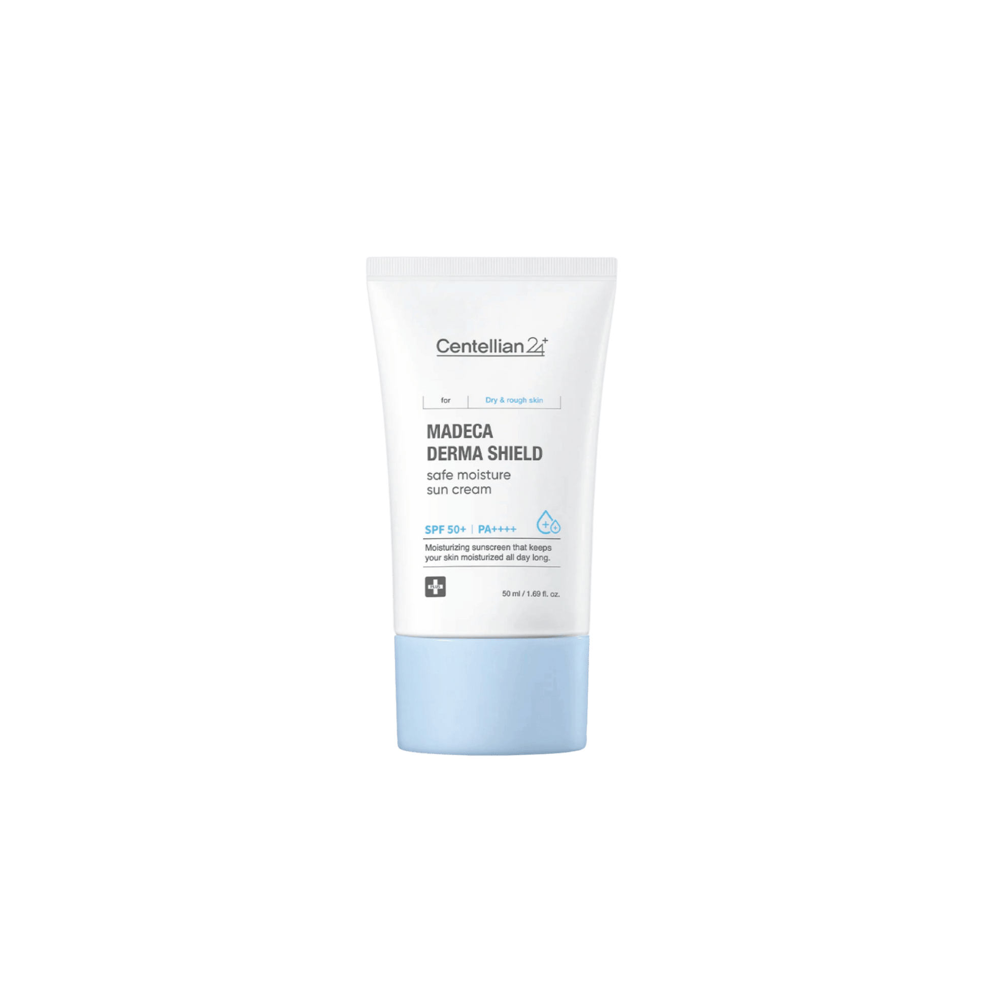 Centellian24 - Madeca Derma Shield Safe Moisture Sun Cream - Nawilżający Krem Przeciwsłoneczny SPF 50 do Twarzy z Kompleksem TECA - 50ml - Ctrl+Glow