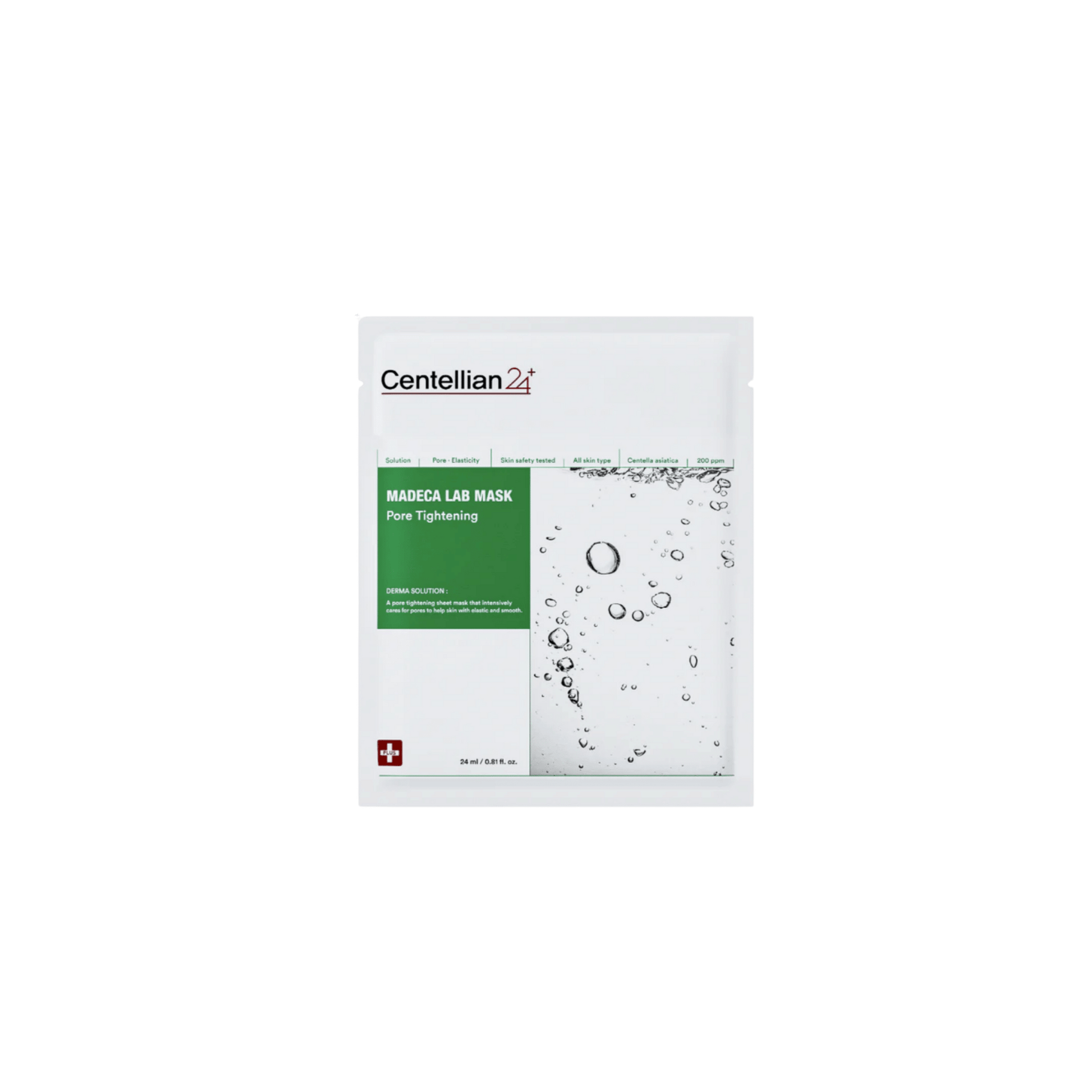 Centellian24 - Madeca Lab Mask Pore Tightening - Maska w Płachcie Zwężająca Pory z Kompleksem TECA i Niacynamidem - 1szt/25ml - Ctrl+Glow