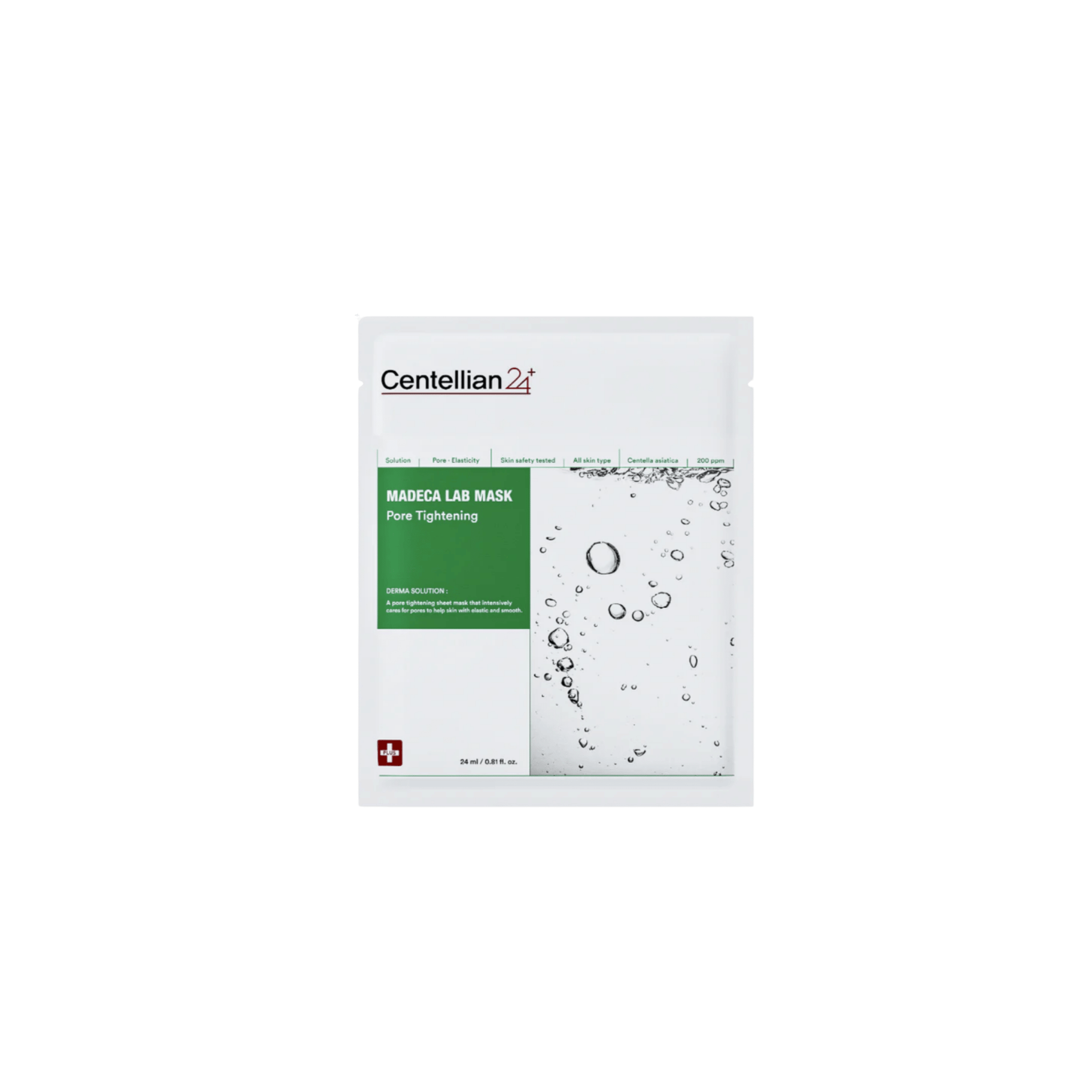 Centellian24 - Madeca Lab Mask Pore Tightening - Maska w Płachcie Zwężająca Pory z Kompleksem TECA i Niacynamidem - 1szt/25ml - Ctrl+Glow