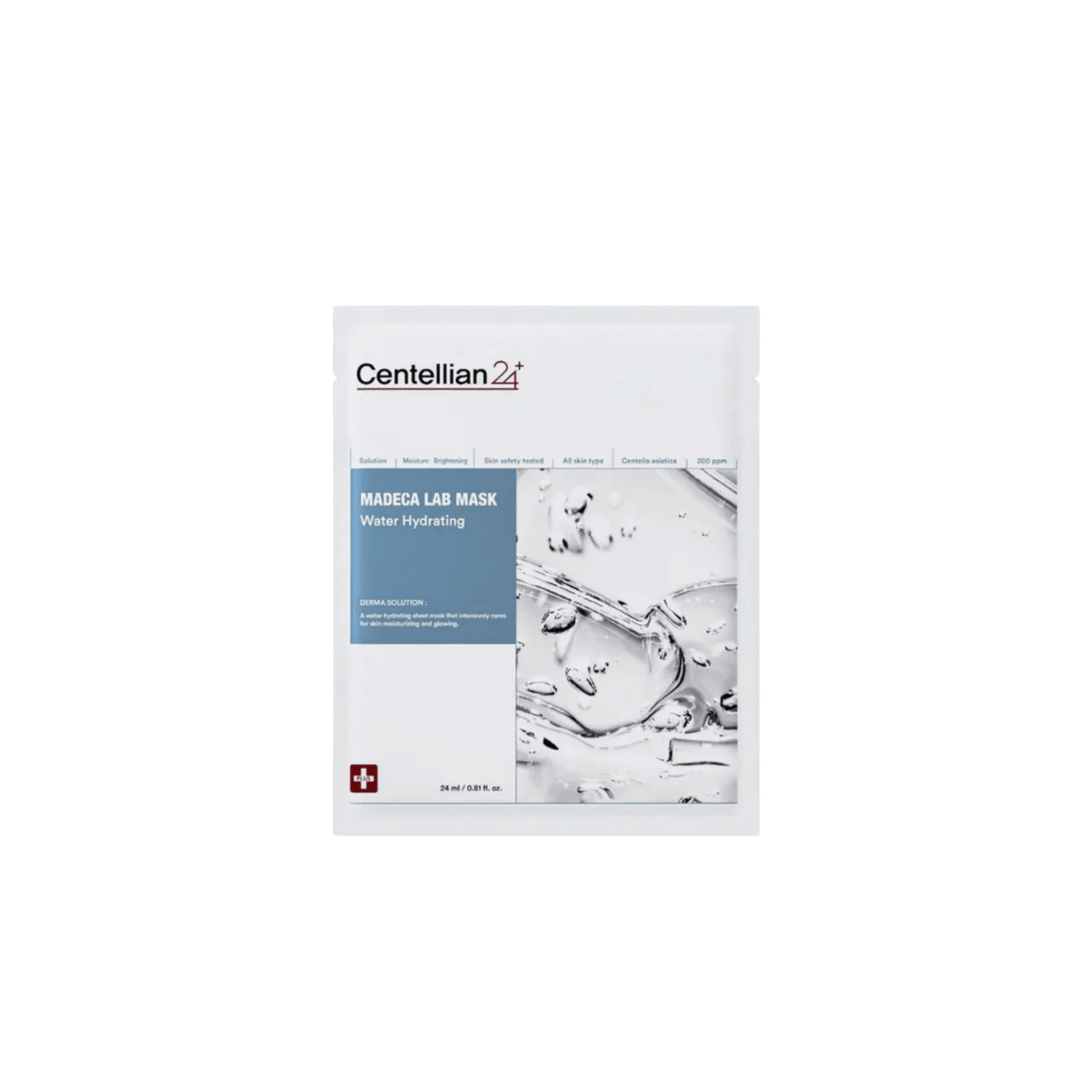 Centellian24 Madeca Lab Mask Water Hydrating - Intensywnie Nawilżająca Maska w Płachcie z TECA, Ceramidami i Kwasem Hialuronowym - 1szt/25ml - Ctrl+Glow