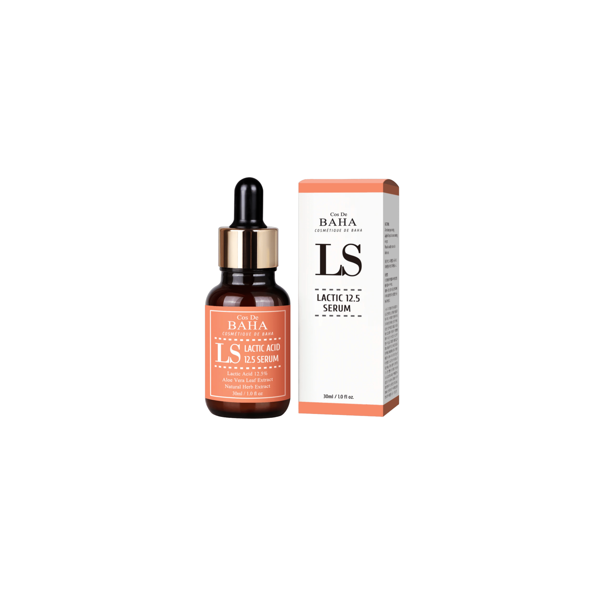 Cos De BAHA - Lactic Acid 12.5 Serum LS - Serum do Twarzy z Kwasem Mlekowym - 30ml - Ctrl+Glow