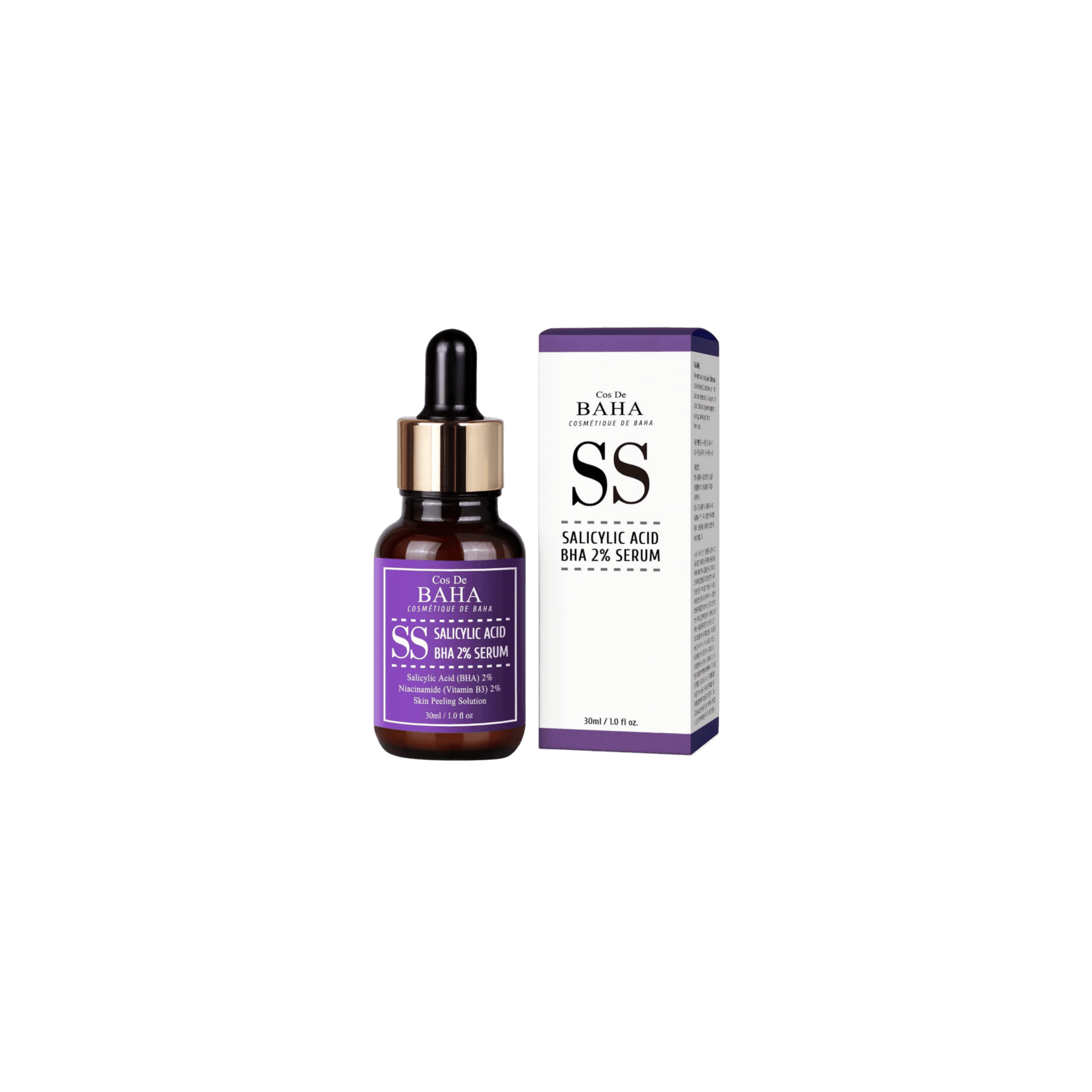 Cos De BAHA - Salicylic Acid BHA 2% Serum SS - Serum do Twarzy z Kwasem Salicylowym - 30ml - Ctrl+Glow