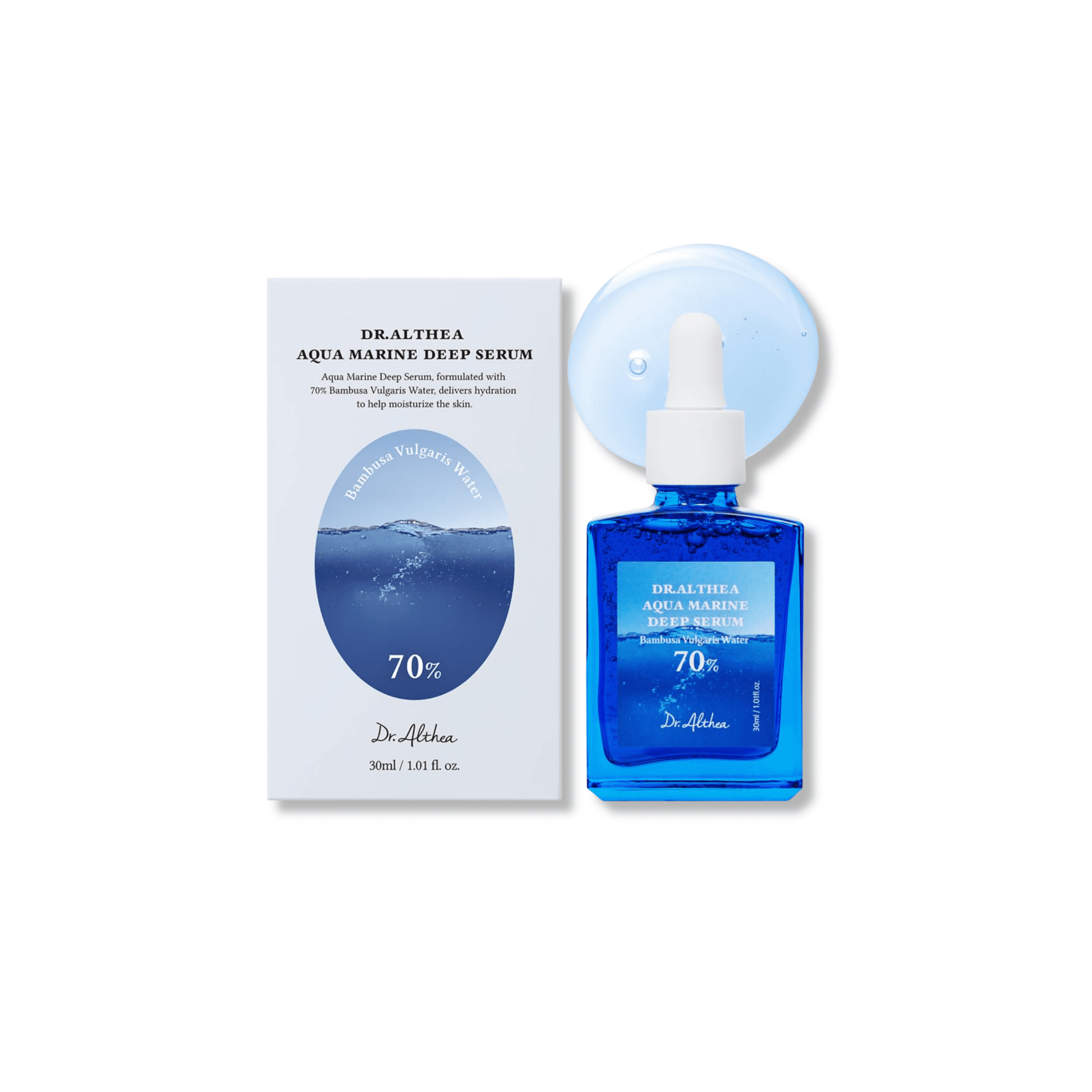 Dr. Althea - Aqua Marine Deep Serum - Nawilżające Serum z Kwasem Hialuronowym i Ekstraktem z Alg - 30ml - Ctrl+Glow