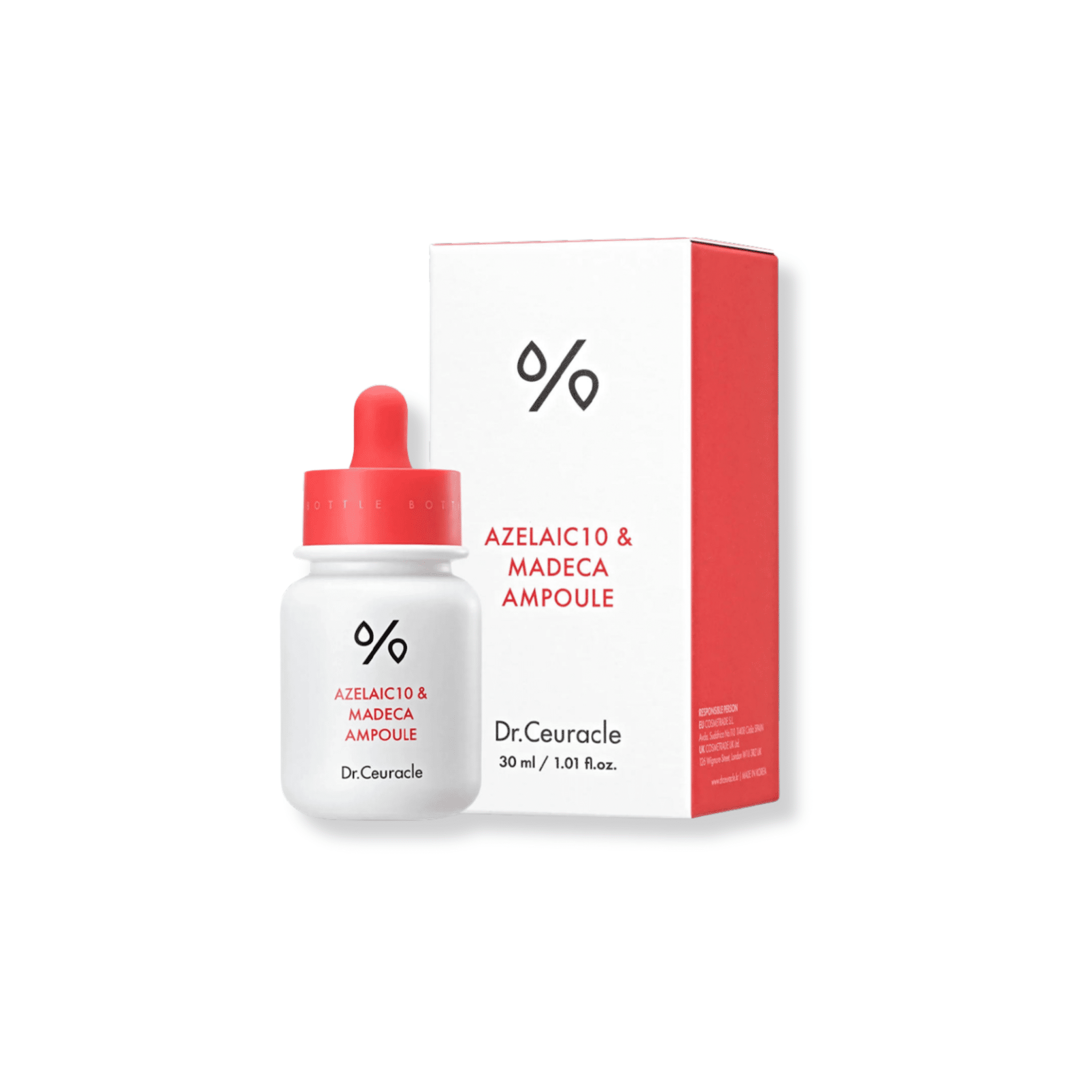 Dr. Ceuracle - Azelaic 10 & Madeca Ampoule - Ampułka Kojąca z Kwasem Azelainowym - 30ml - Ctrl+Glow