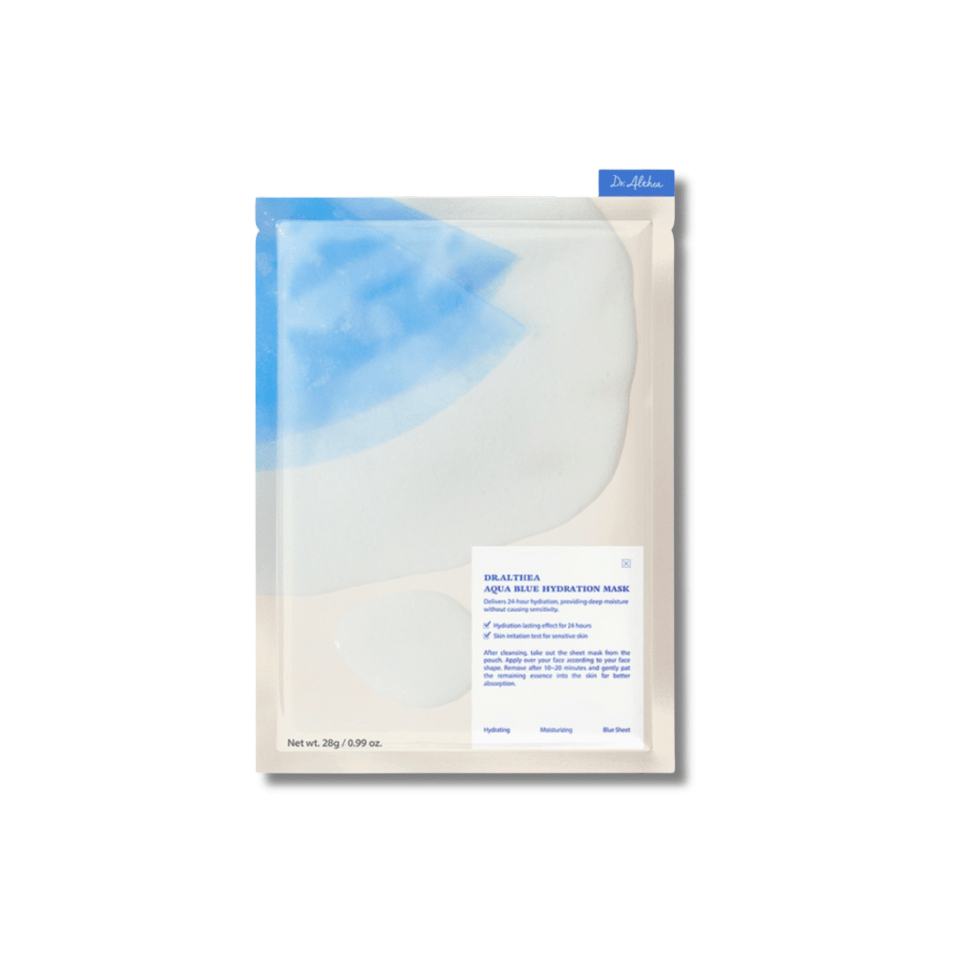 Dr.Althea - Aqua Blue Hydration Mask - Nawilżająca Maska w Płachcie - 1szt - Ctrl+Glow