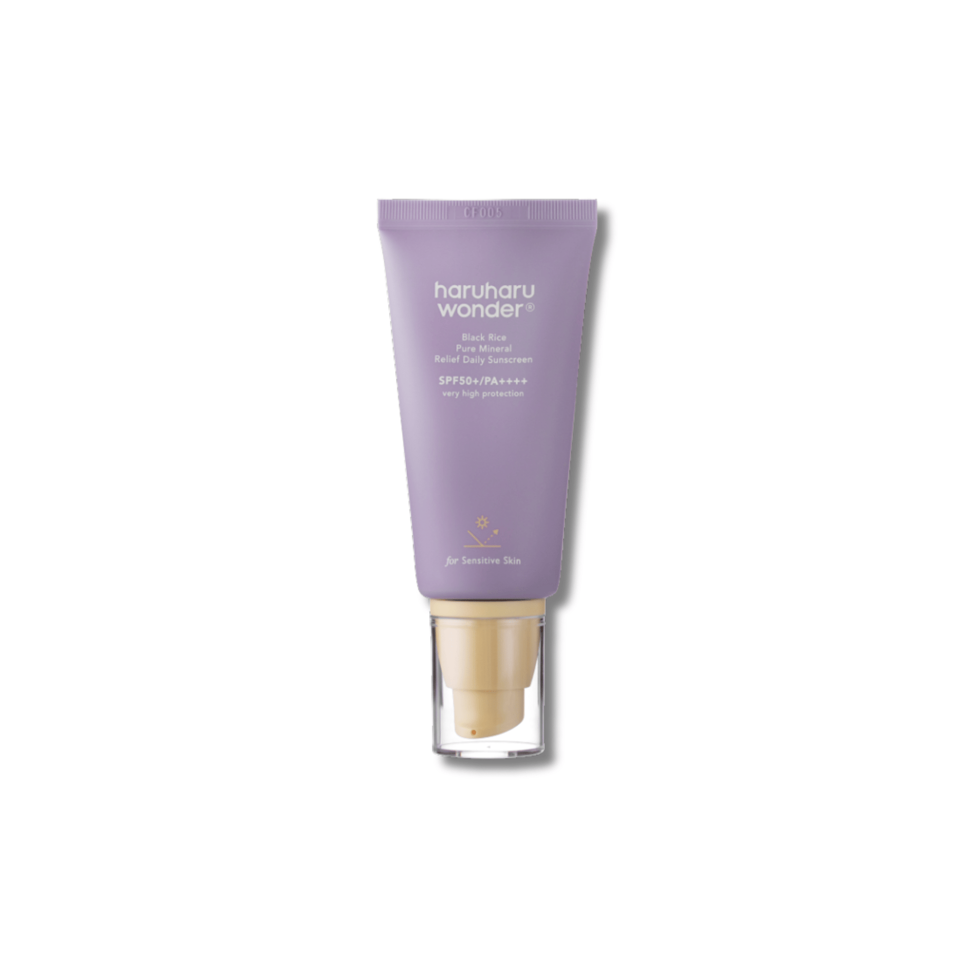 Haruharu Wonder - Black Rice Pure Mineral Relief Daily Sunscreen SPF50+/PA++++ - Nawilżający Krem do Twarzy z Filtrami Fizycznymi - 50ml - Ctrl+Glow