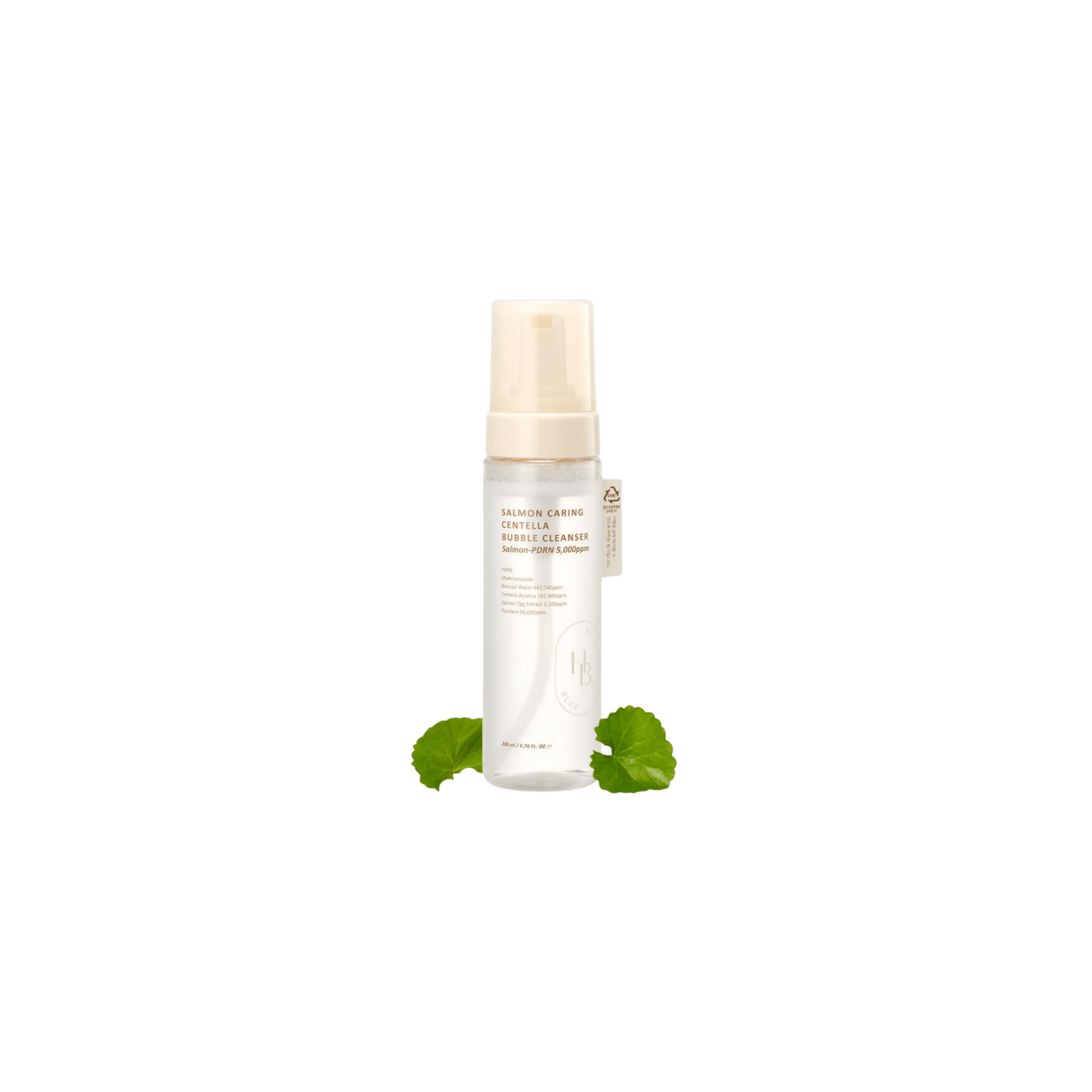 HEVEBLUE - Salmon Caring Centella Bubble Cleanser - Pianka do Oczyszczania Twarzy - 200ml - Ctrl+Glow