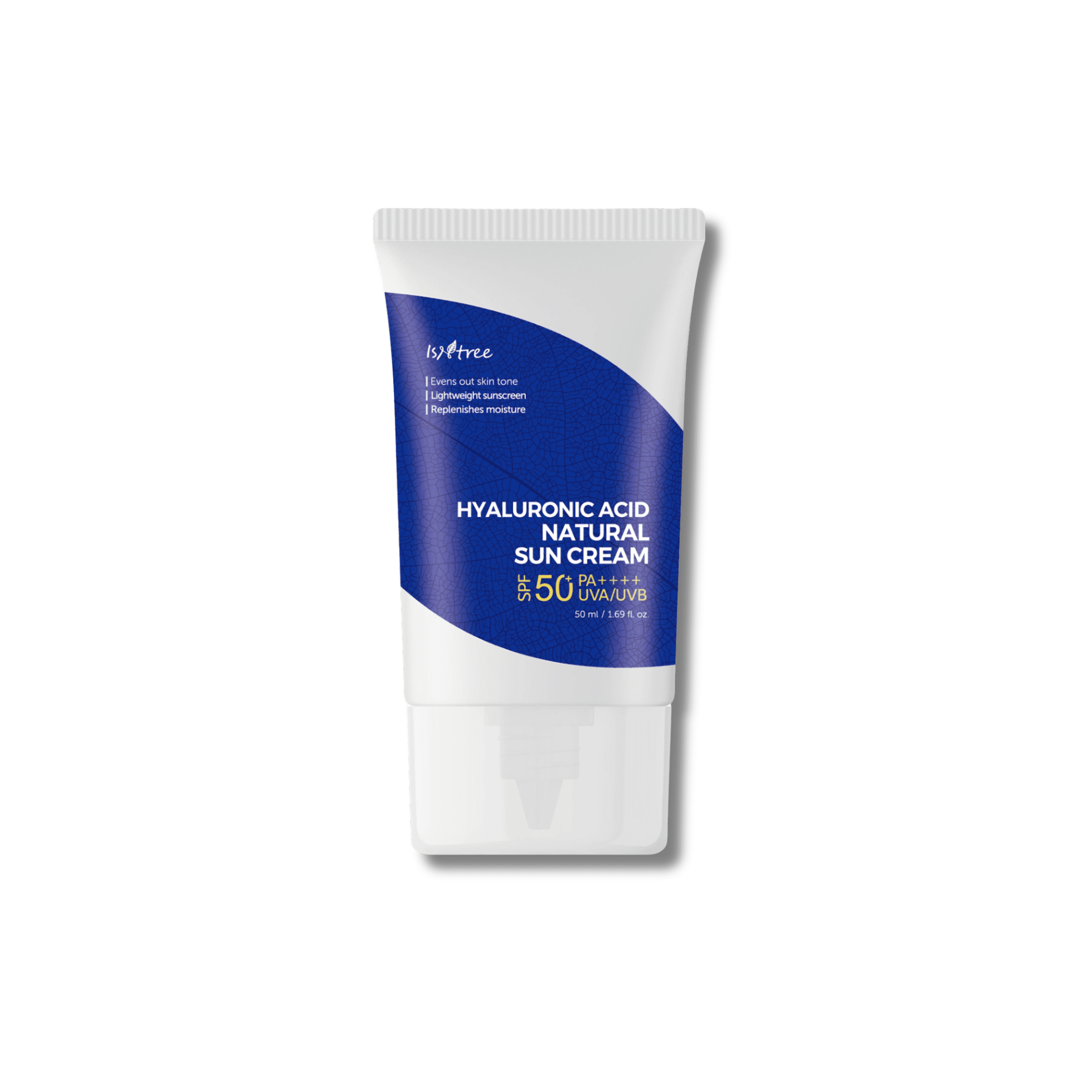 Isntree - Hyaluronic Acid Natural Sun Cream SPF50+/PA++++ - Krem z Filtrem Mineralnym - 50m - Ctrl+Glow
