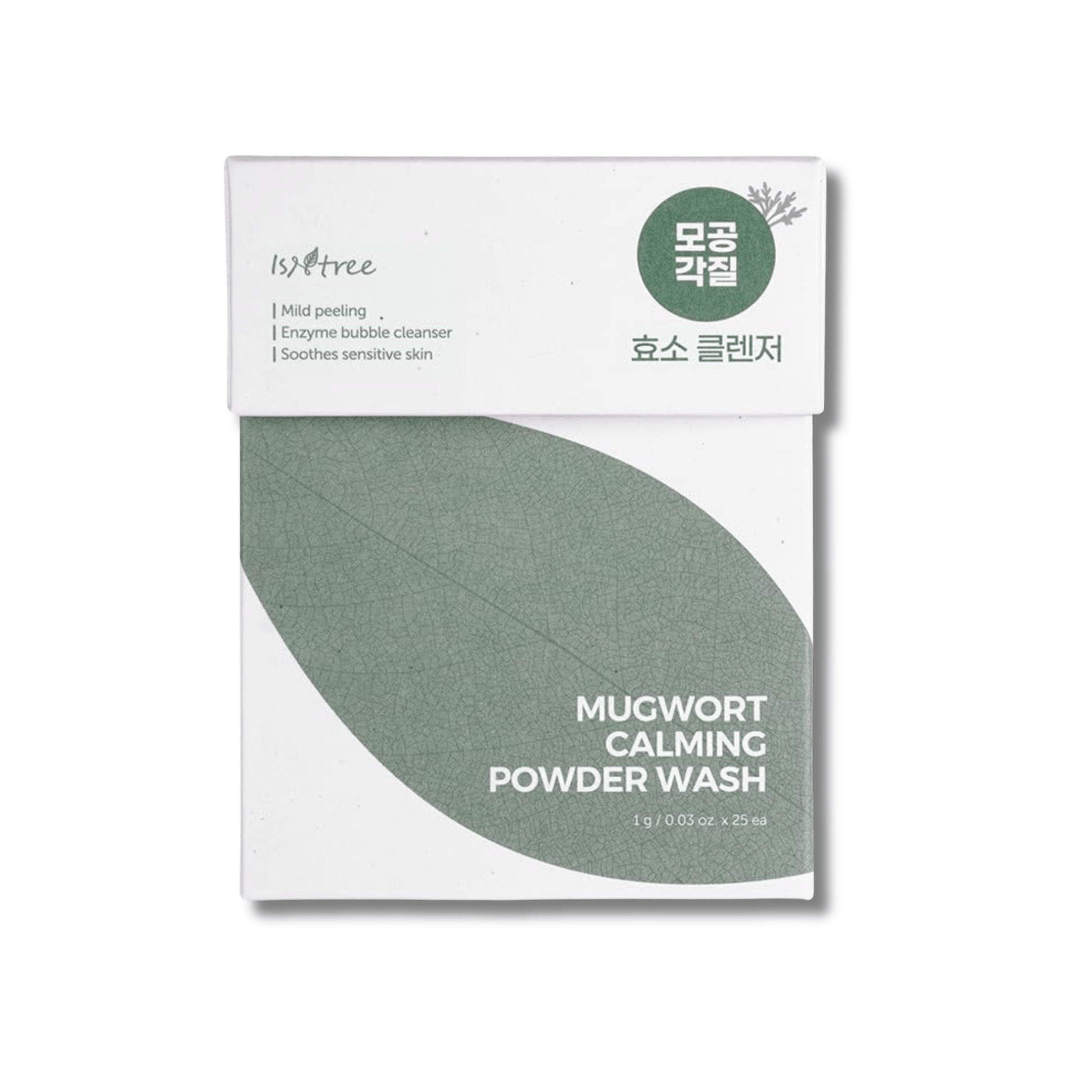 Isntree - Mugwort Calming Powder Wash – Enzymatyczny Puder Oczyszczający z Bylicą - 25x1g - Ctrl+Glow