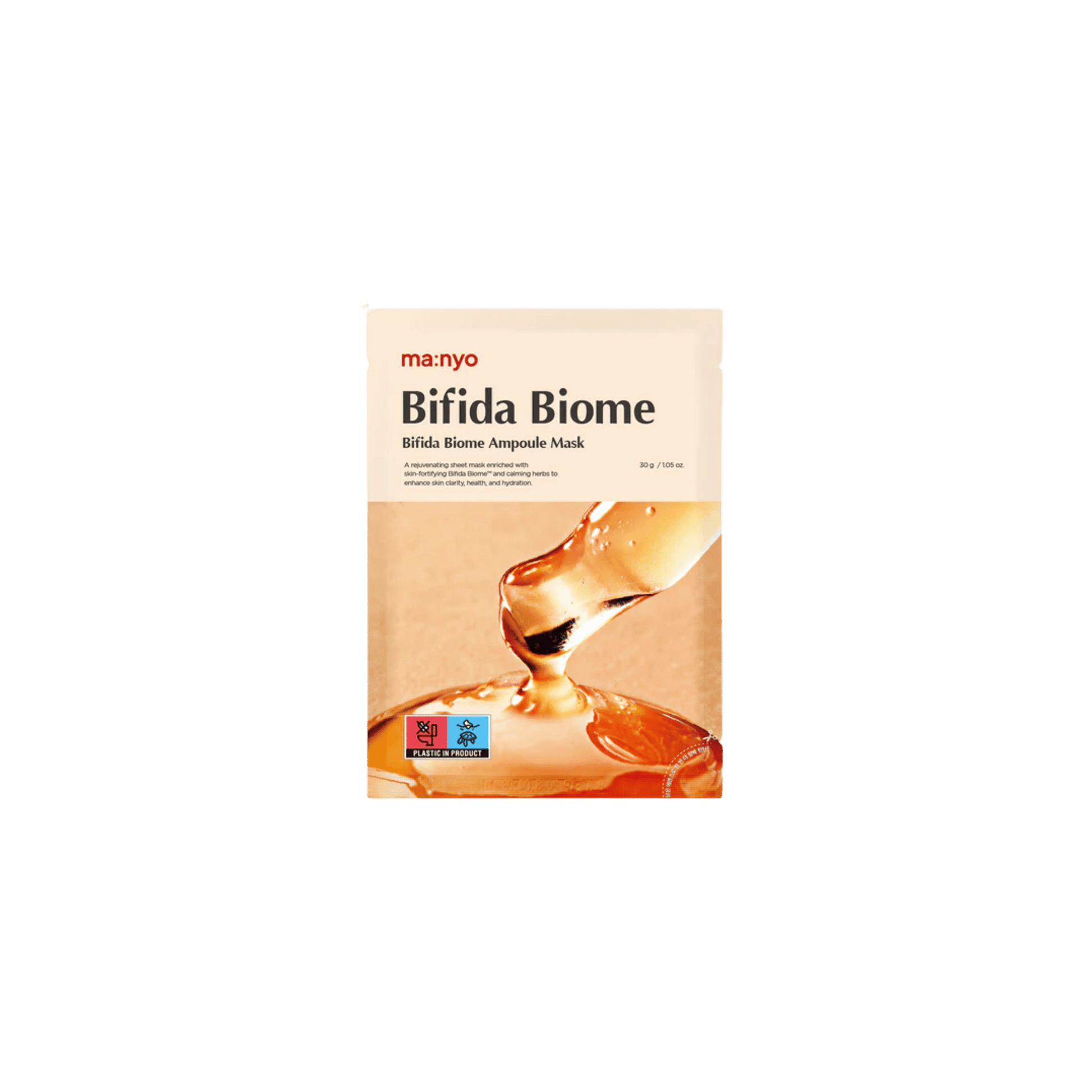 Ma:nyo - Bifida Biome Ampoule Mask - Rewitalizująca Maska w Płachcie - 1szt - Ctrl+Glow