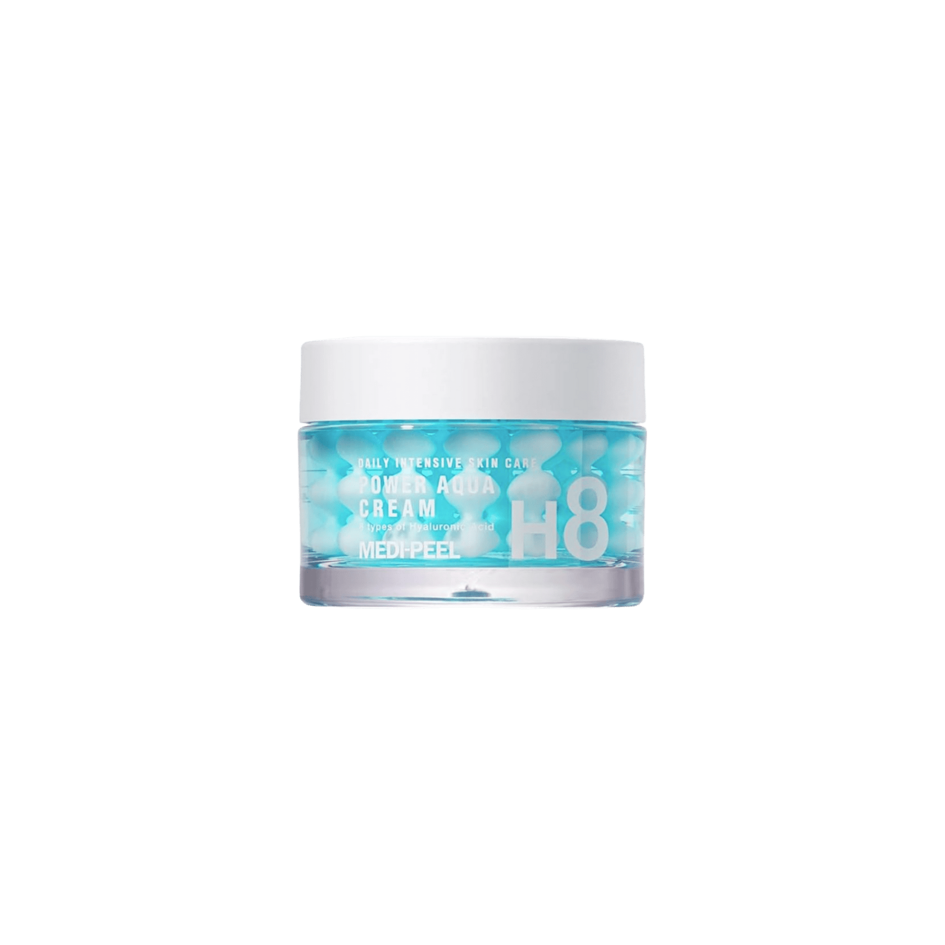 Medi - Peel - Power Aqua Cream - Intensywnie Nawilżający Krem z Kapsułkami Hialuronowymi - 50ml - Ctrl+Glow