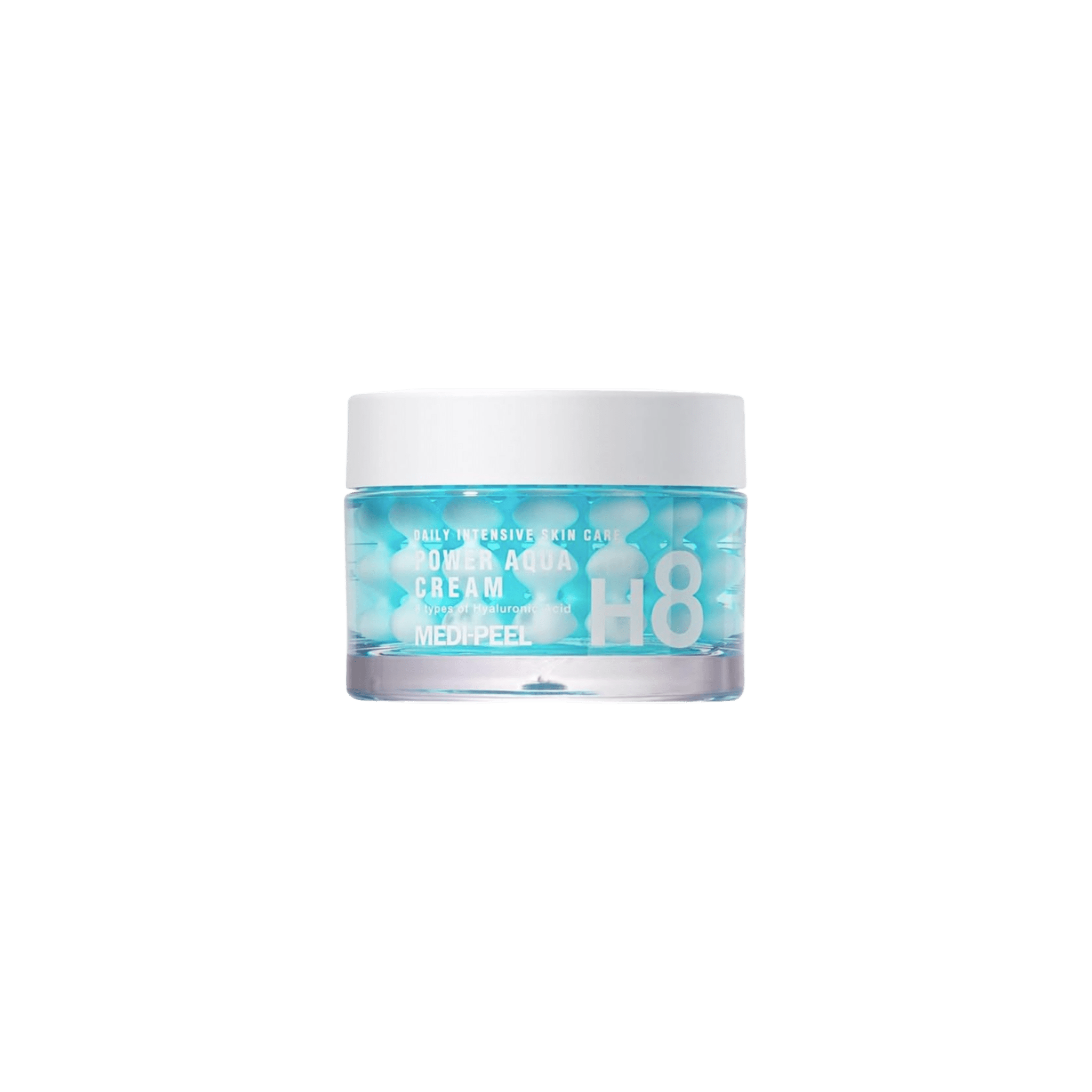 Medi - Peel - Power Aqua Cream - Intensywnie Nawilżający Krem z Kapsułkami Hialuronowymi - 50ml - Ctrl+Glow