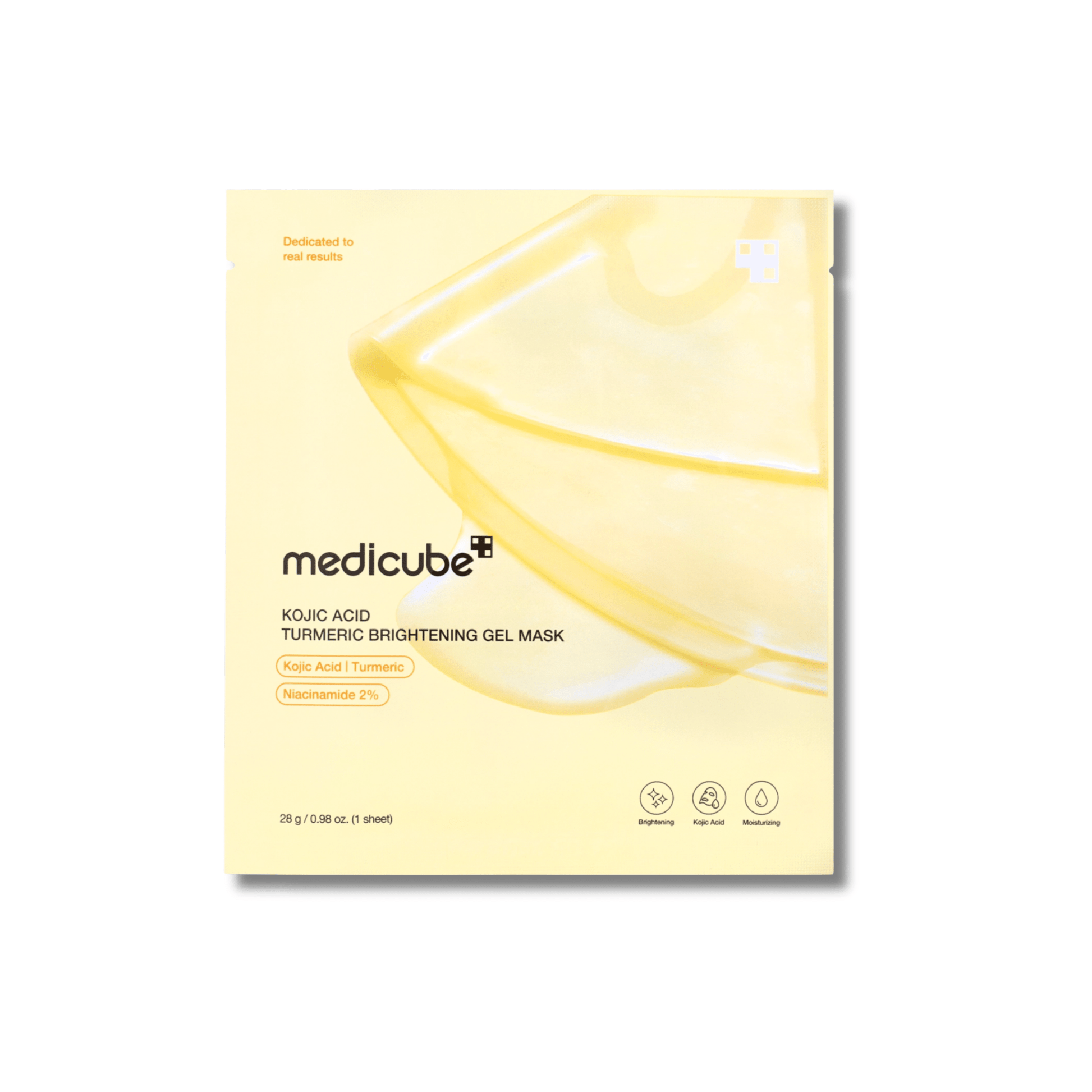 🎁 Medicube - Medicube Kojic Acid Turmeric Brightening Gel Mask - Rozświetlająca Maska Żelowa z Kwasem Kojowym - 1szt/28g (100% off) - Ctrl+Glow