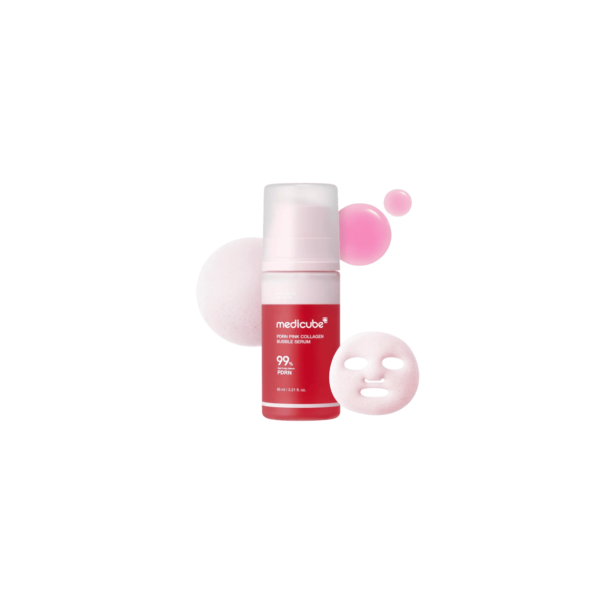 Medicube - PDRN Pink Collagen Bubble Serum - Serum w Piance z PDRN i Kolagenem - 95ml - Ctrl+Glow