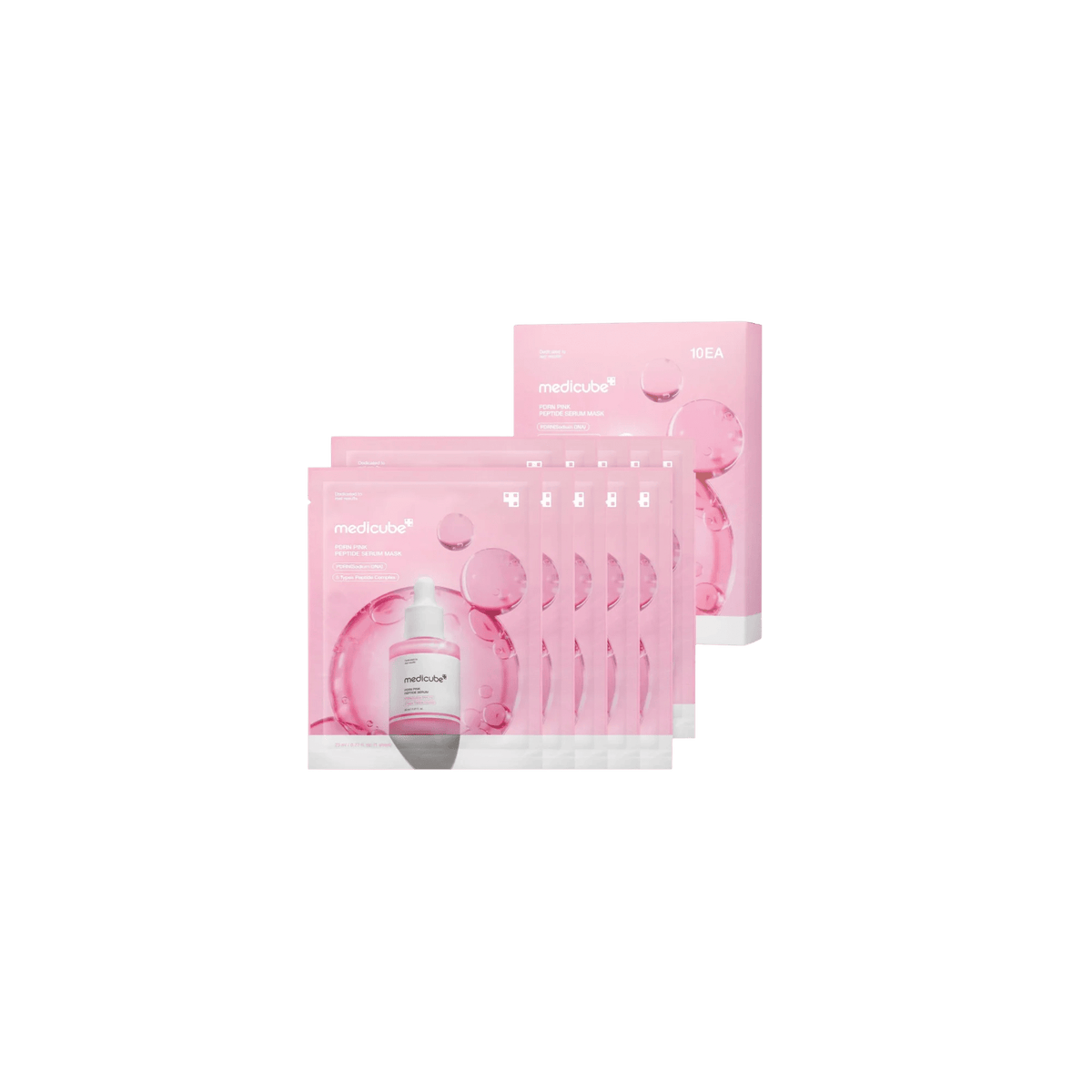 Medicube - PDRN Pink Peptide Serum Mask - Ujędrniająca Maska w Płachcie z PDRN i Peptydami - 10szt - Ctrl+Glow