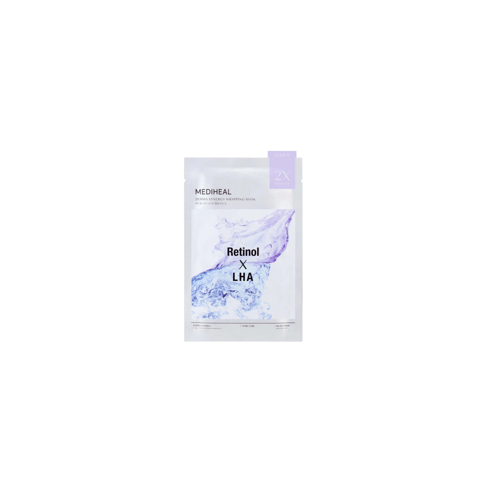 Mediheal - Derma Synergy Retinol LHA Mask - Maska w Płachcie z Retinolem i LHA Oczyszczająca Pory i Wygładzająca Skórę - 1szt - Ctrl+Glow