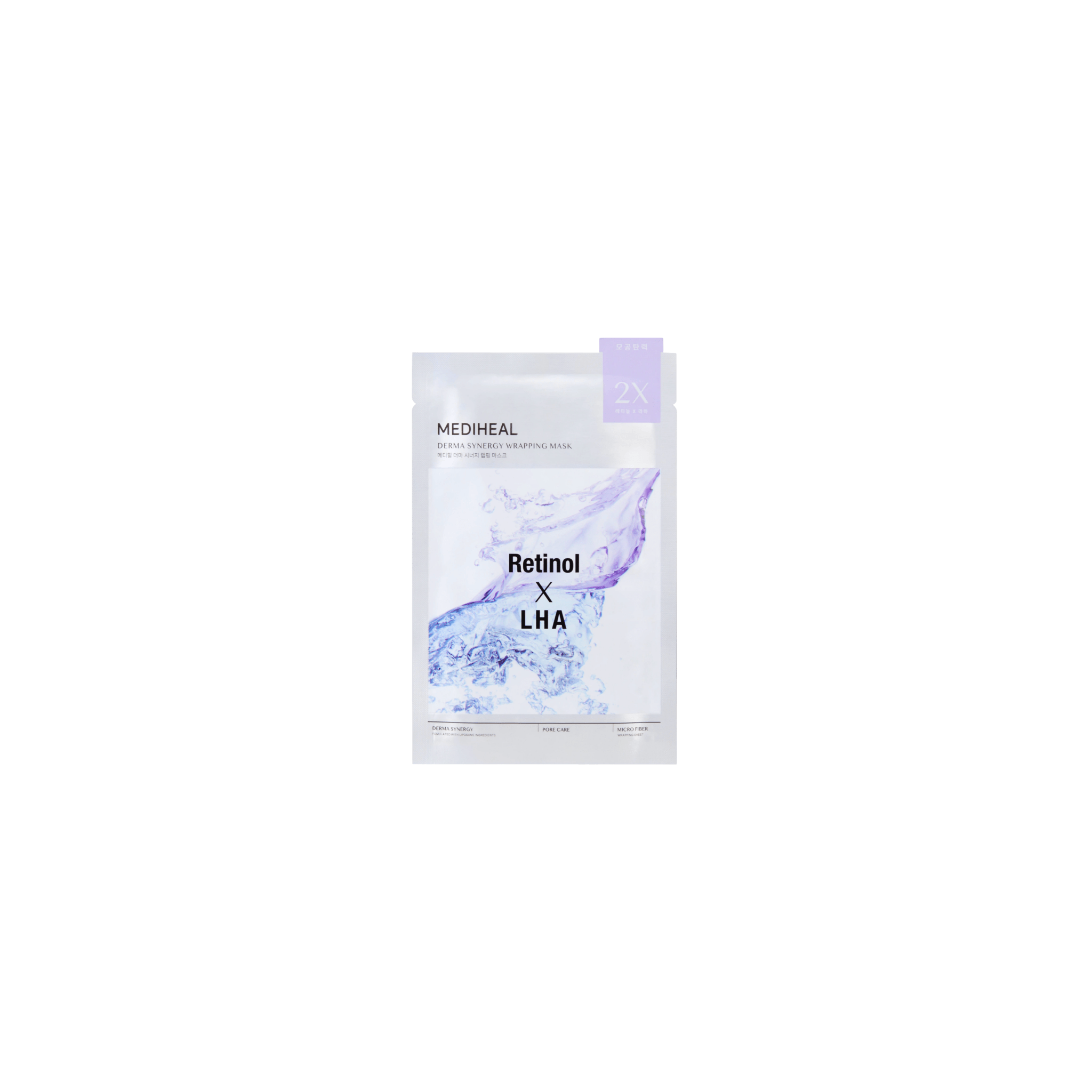 Mediheal - Derma Synergy Retinol LHA Mask - Maska w Płachcie z Retinolem i LHA Oczyszczająca Pory i Wygładzająca Skórę - 1szt - Ctrl+Glow