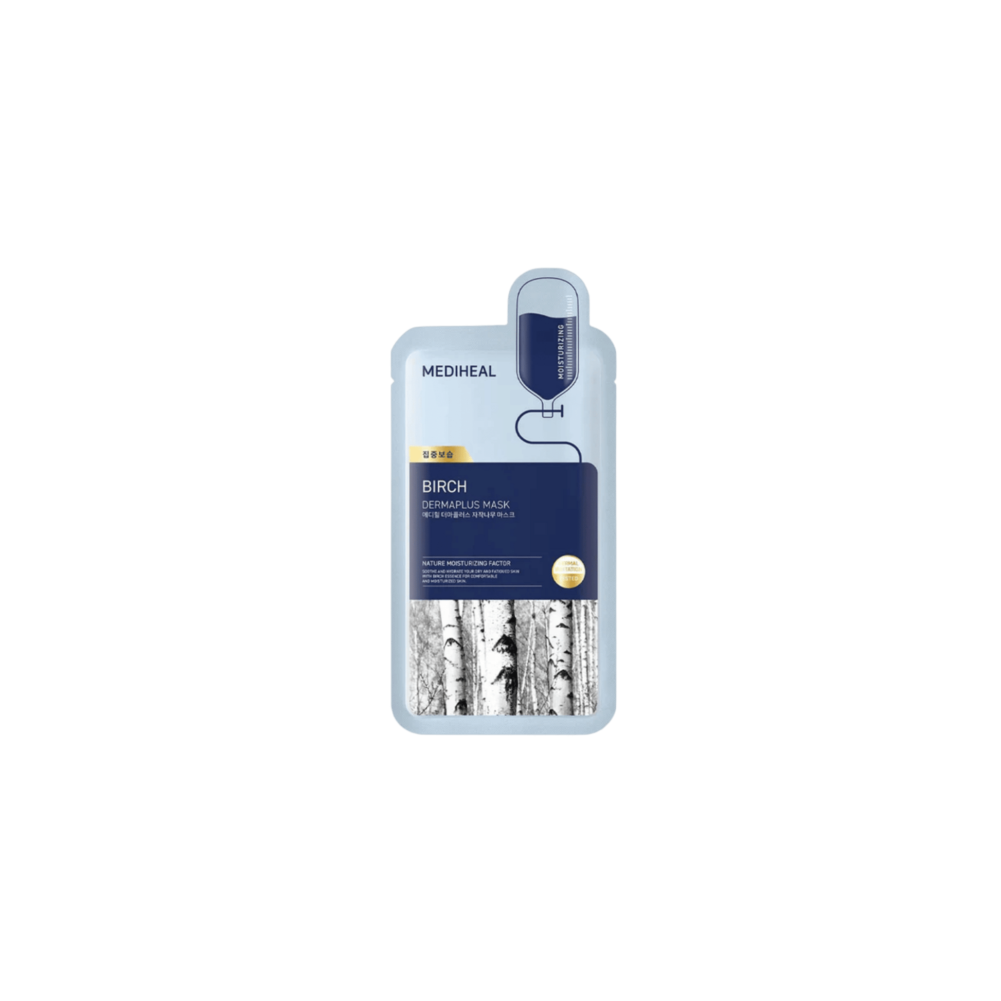 Mediheal - Dermaplus Birch Mask - Odżywcza Maska w Płachcie z Ekstraktem z Brzozy - 1szt/22ml - Ctrl+Glow