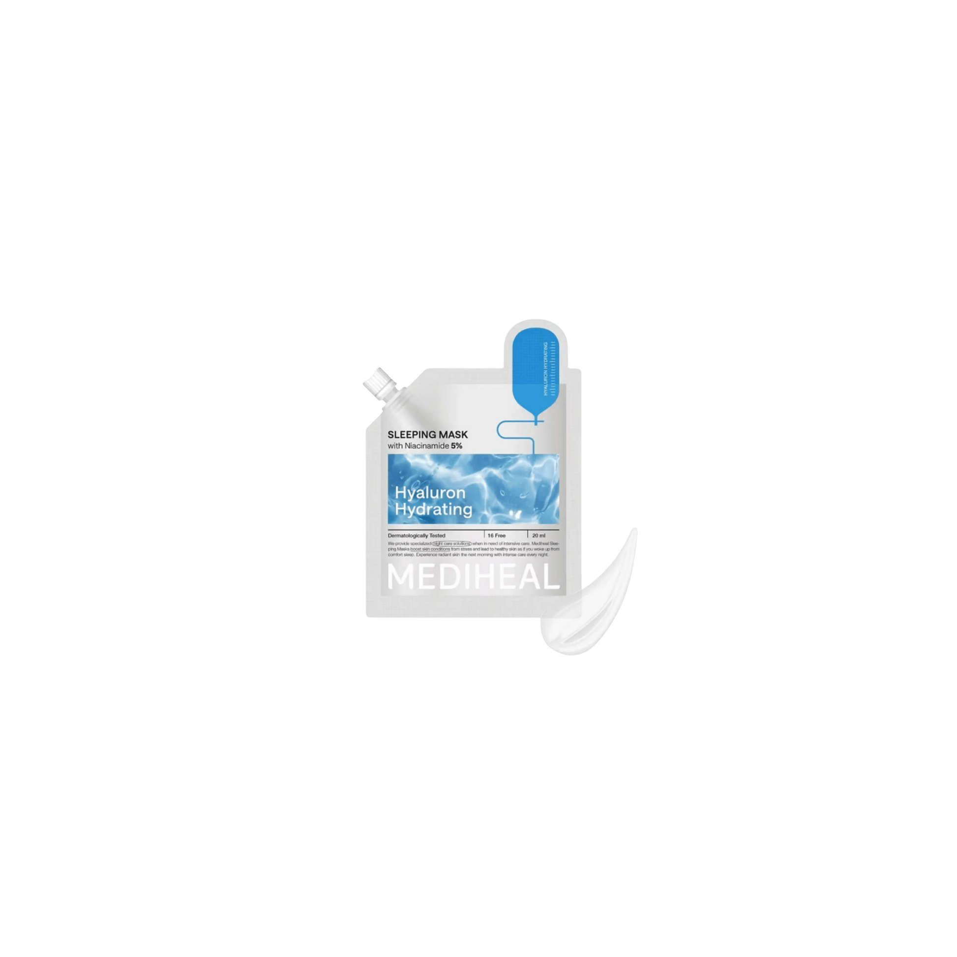 Mediheal - Hyaluron Hydrating Sleeping Mask - Nawilżająca Maska Nocna z Kwasem Hialuronowym - 20ml - Ctrl+Glow