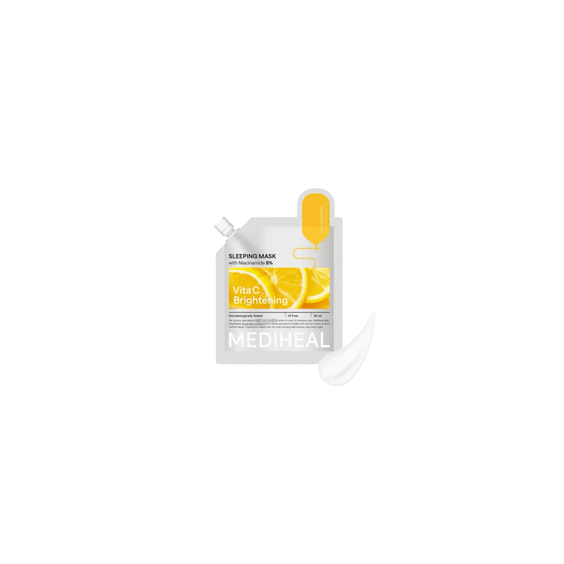 Mediheal - Vita C Brightening Sleeping Mask - Rozjaśniająca Maska Nocna z Witaminą C - 20ml - Ctrl+Glow