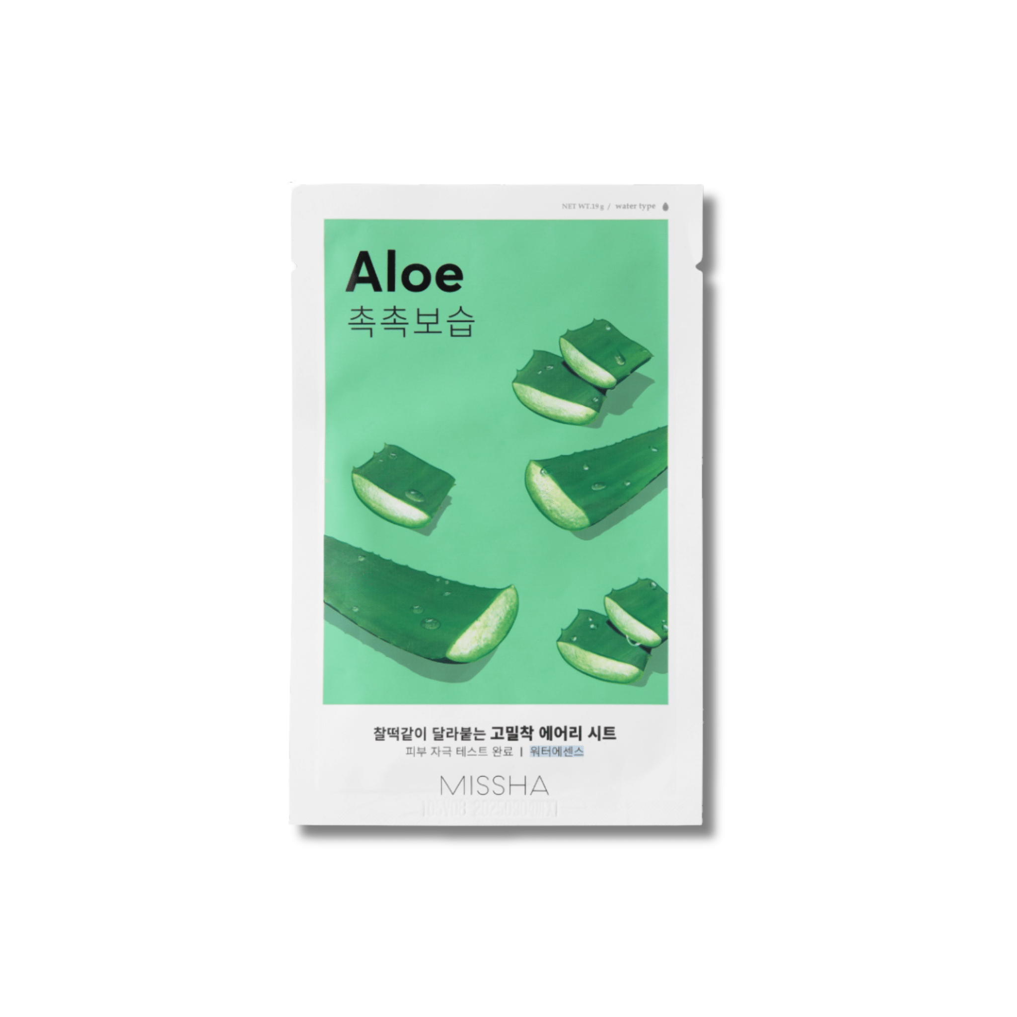 Missha - Airy Fit Sheet Mask - Aloe - Nawilżająco Uelastyczniająca Maska w Płachcie - 19g - Ctrl+Glow