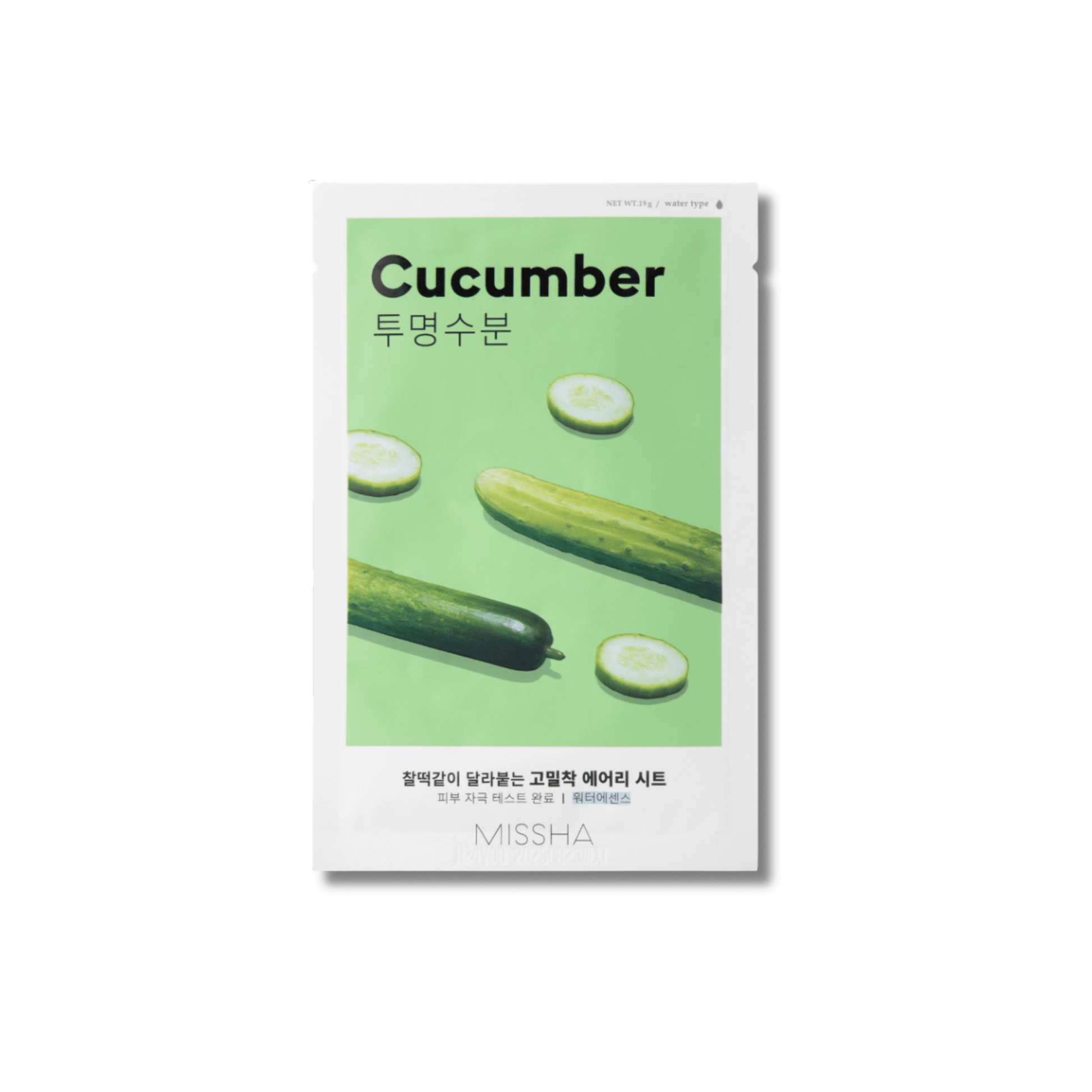 Missha - Airy Fit Sheet Mask - Cucumber - Nawilżająca Maseczka w Płachcie - 19g - Ctrl+Glow