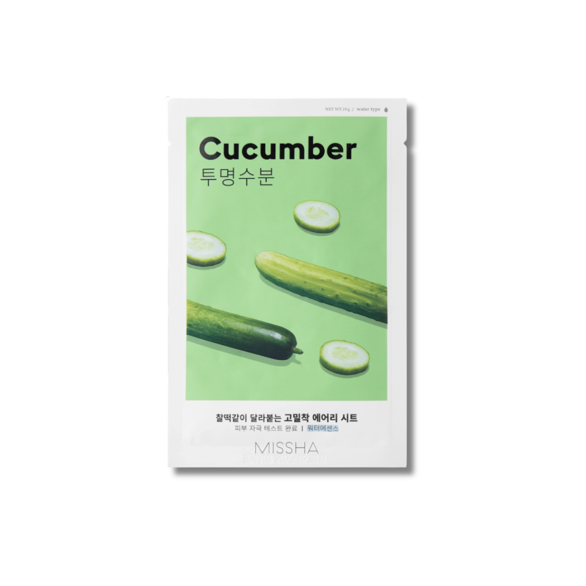 Missha - Airy Fit Sheet Mask - Cucumber - Nawilżająca Maseczka w Płachcie - 19g - Ctrl+Glow