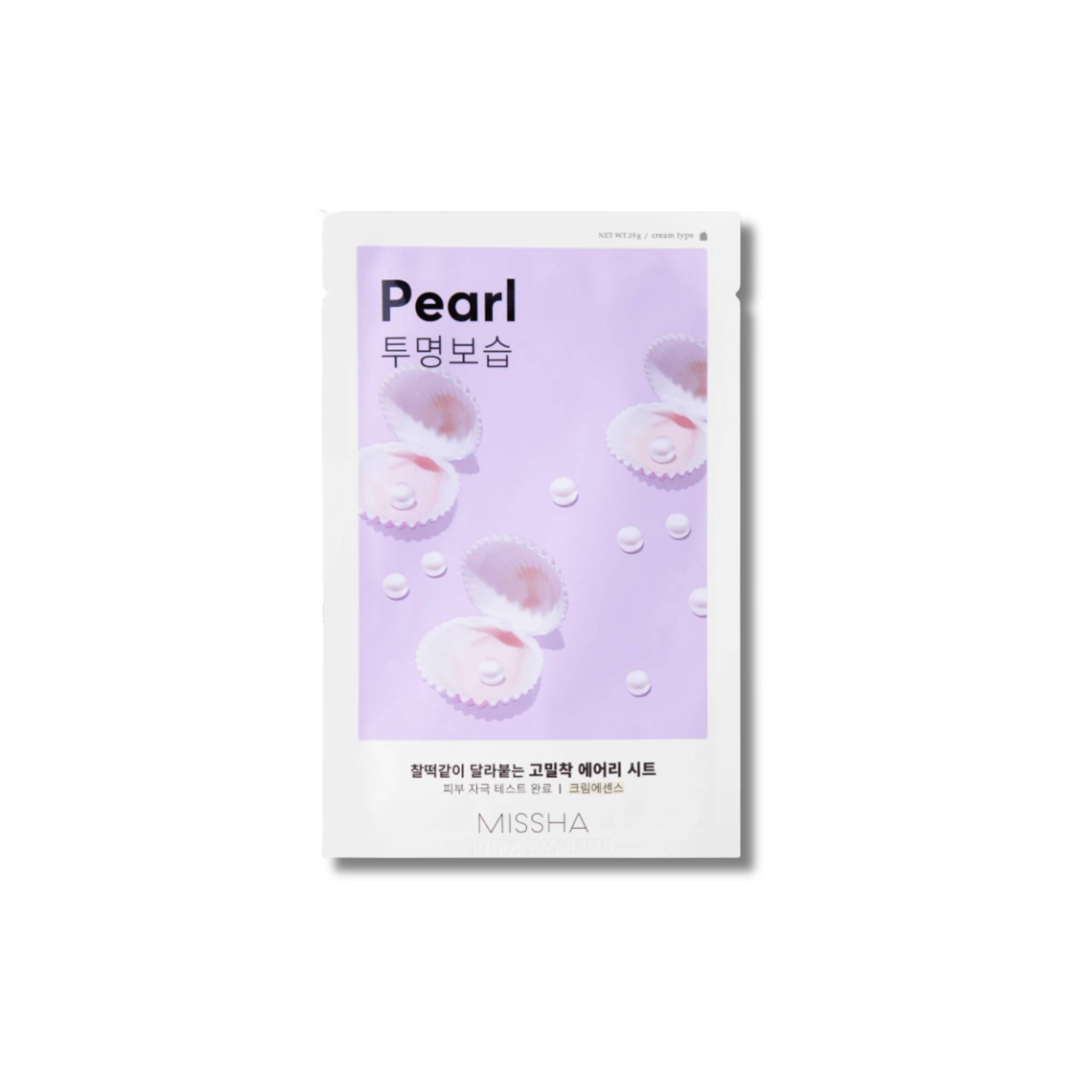 Missha - Airy Fit Sheet Mask - Pearl - Rozjaśniająca Maska w Płachcie - 19g - Ctrl+Glow