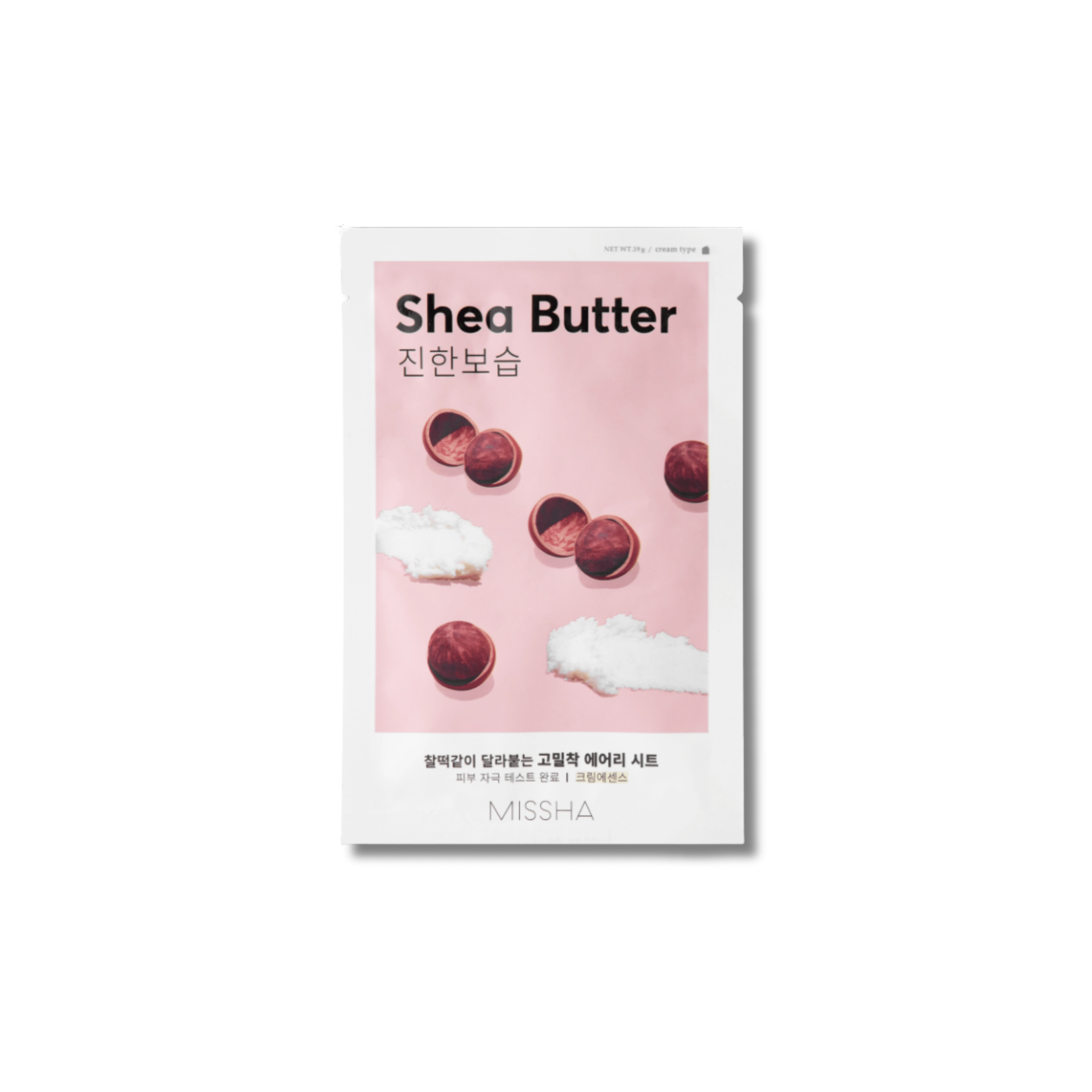 Missha - Airy Fit Sheet Mask - Shea Butter - Nawilżająco - Odżywcza Maska w Płachcie - 19g - Ctrl+Glow