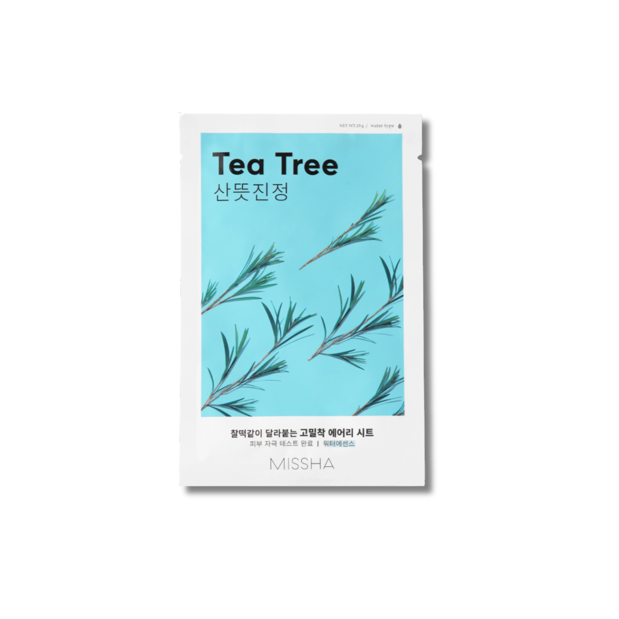 Missha - Airy Fit Sheet Mask - Tea Tree - Łagodząca Maseczka w Płachcie - 19g - Ctrl+Glow