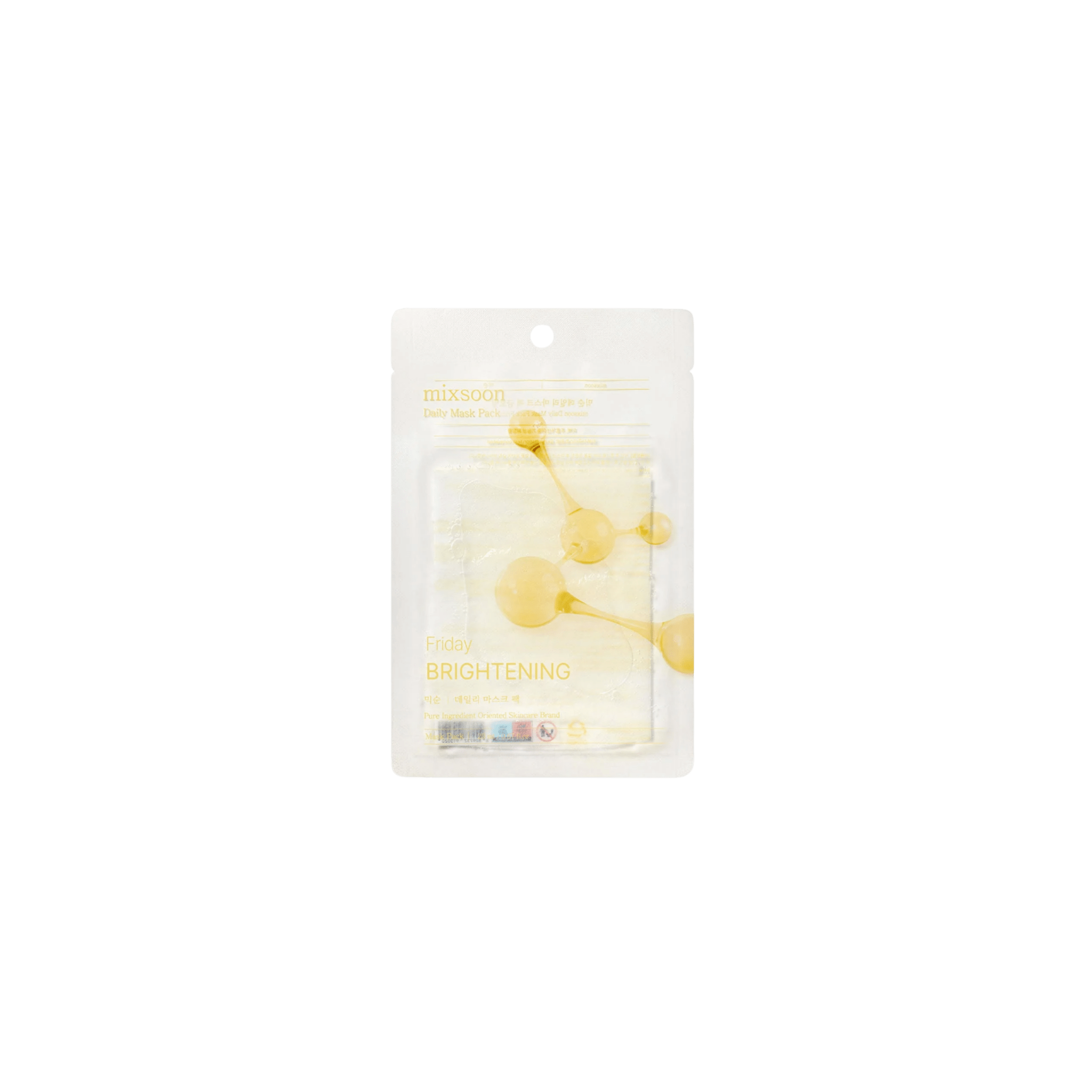 Mixsoon - Daily Mask Pack Friday Brightening - Rozświetlająca Maseczka w Płachcie - 1szt - Ctrl+Glow