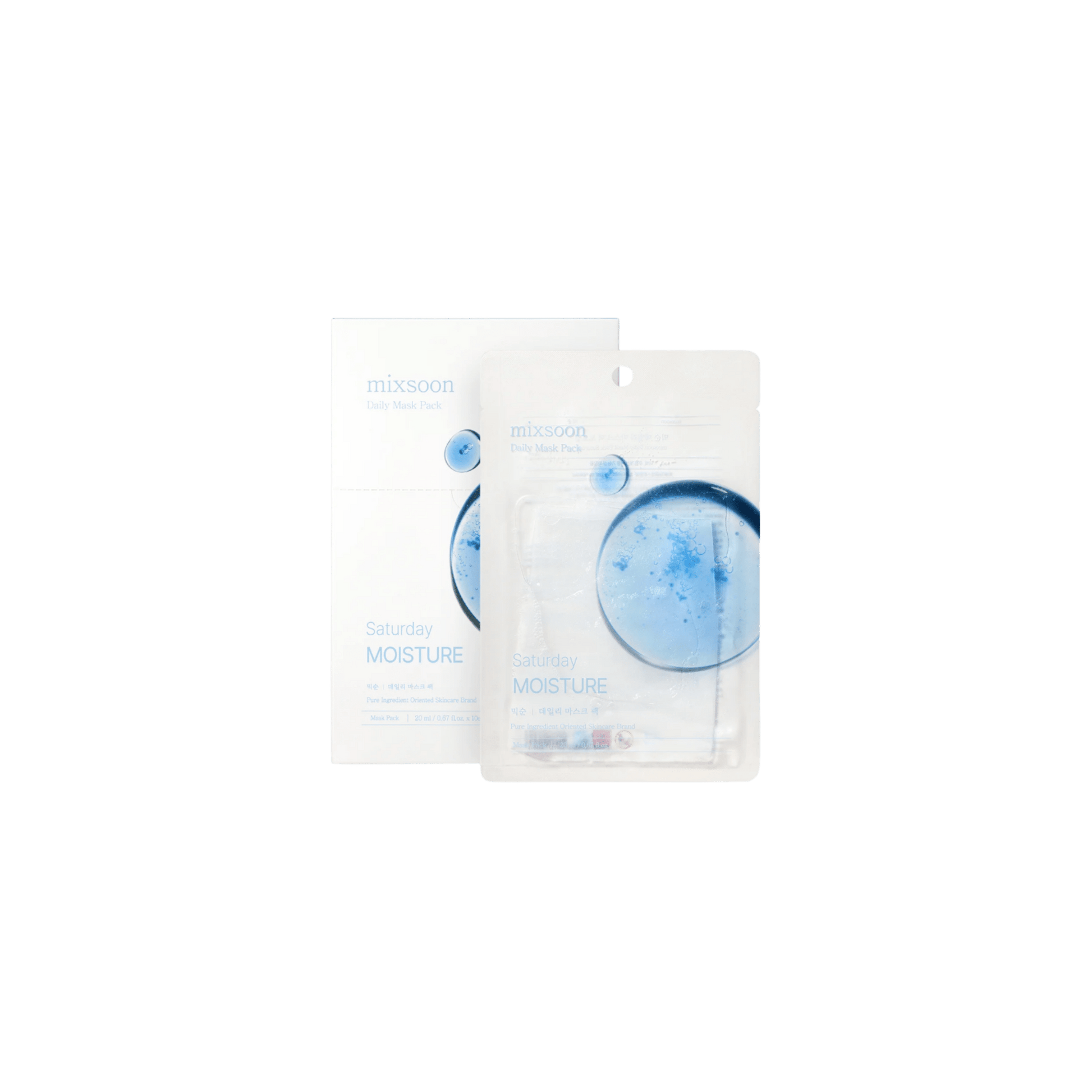 Mixsoon - Daily Mask Pack Saturday Moisture - Nawilżające Maseczki w Płachcie - 10szt - Ctrl+Glow