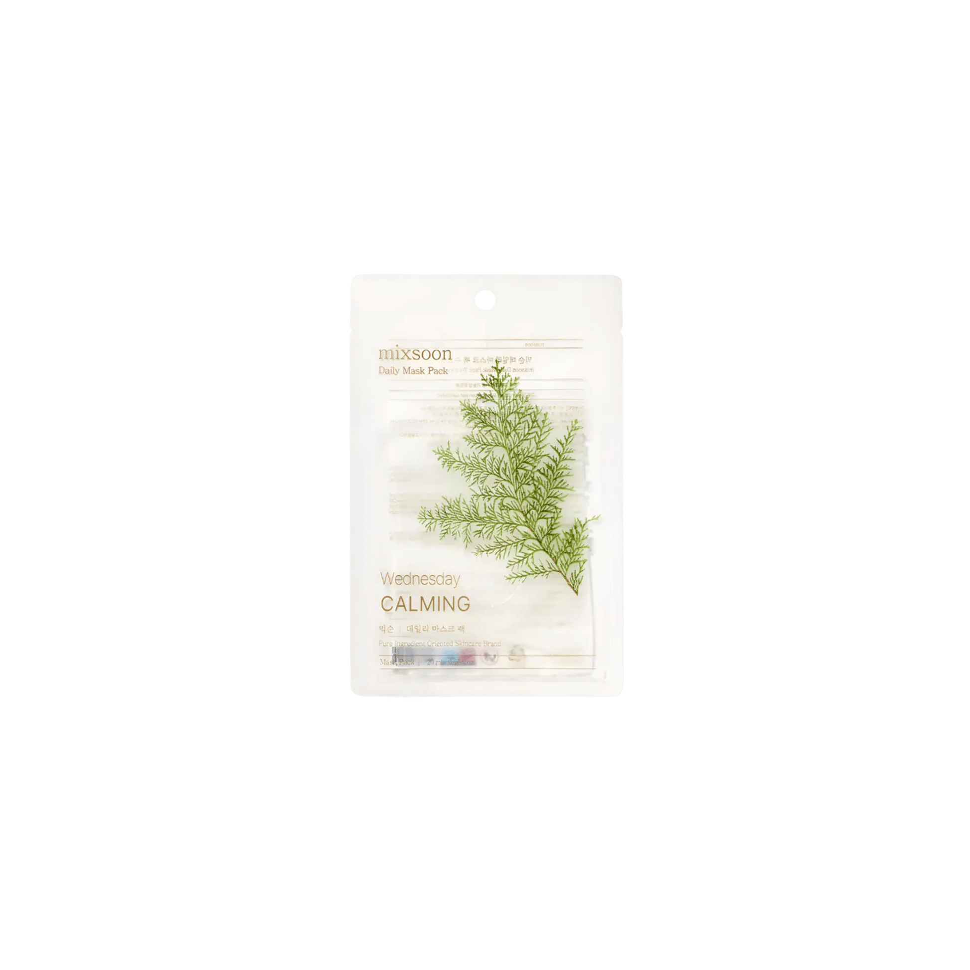 Mixsoon - Daily Mask Pack Wednesday Calming - Kojąca Maseczka w Płachcie - 1szt - Ctrl+Glow