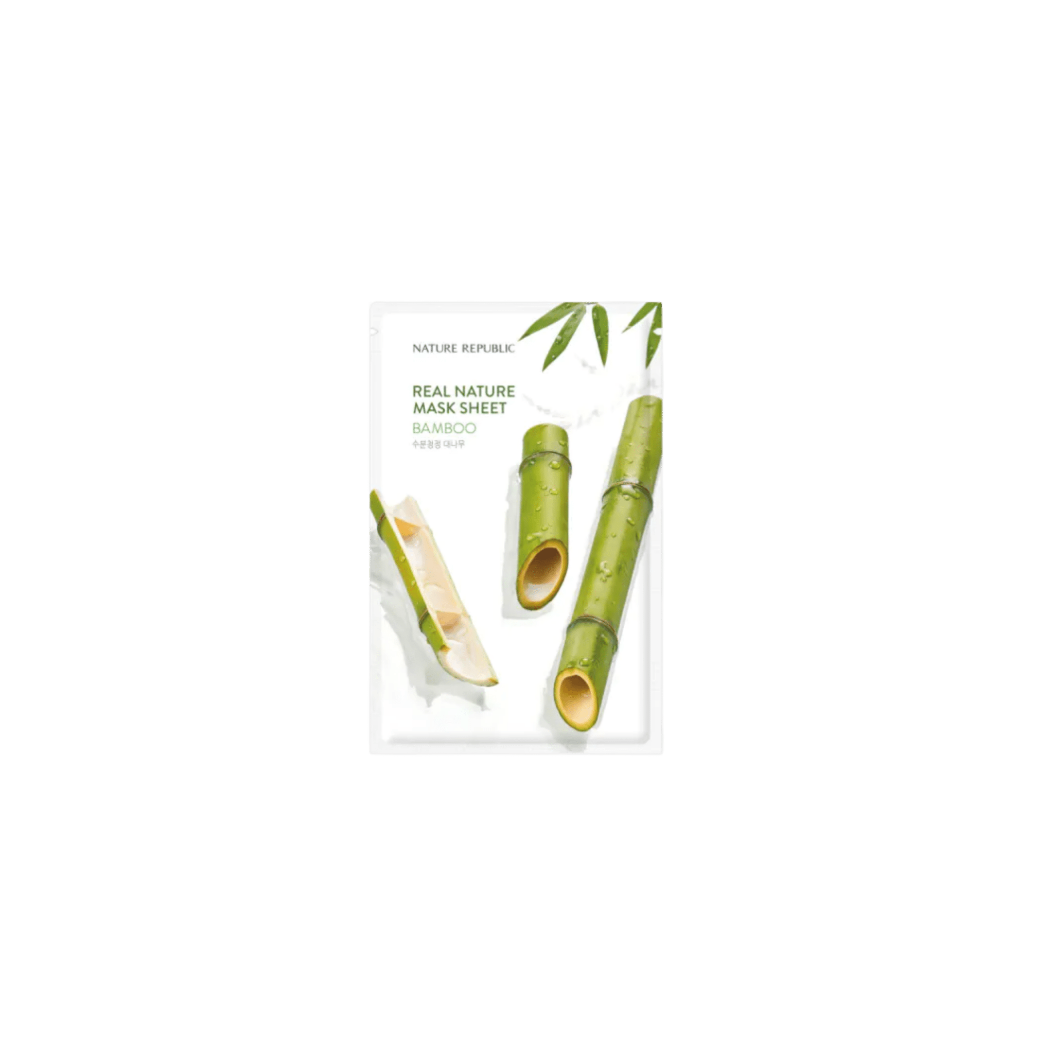Nature Republic - Real Nature Mask Sheet Bamboo - Maska w Płachcie z Bambusem - 1szt/23ml - Ctrl+Glow