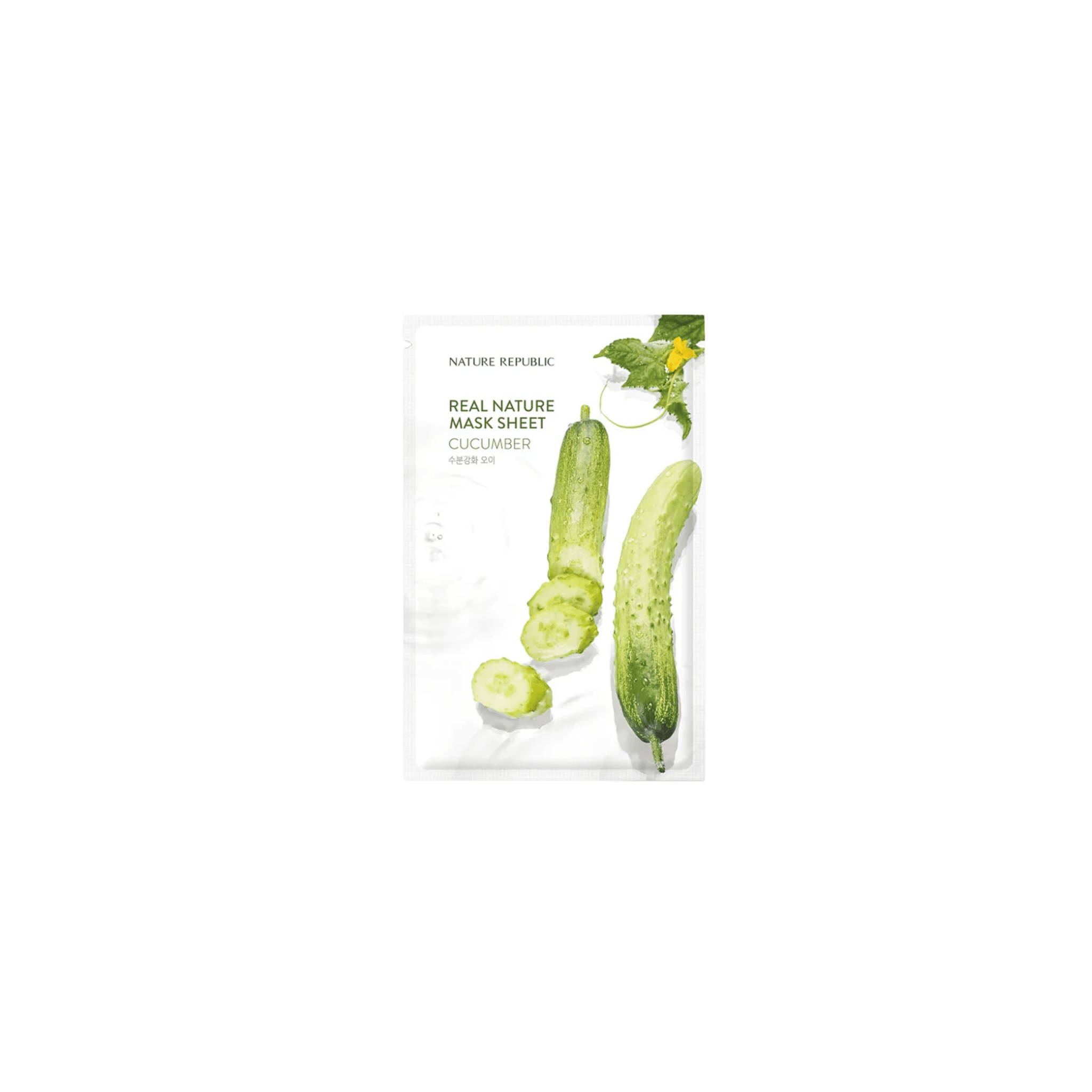 Nature Republic - Real Nature Mask Sheet Cucumber - Maska w Płachcie z Ogórkiem - 1szt/23ml - Ctrl+Glow