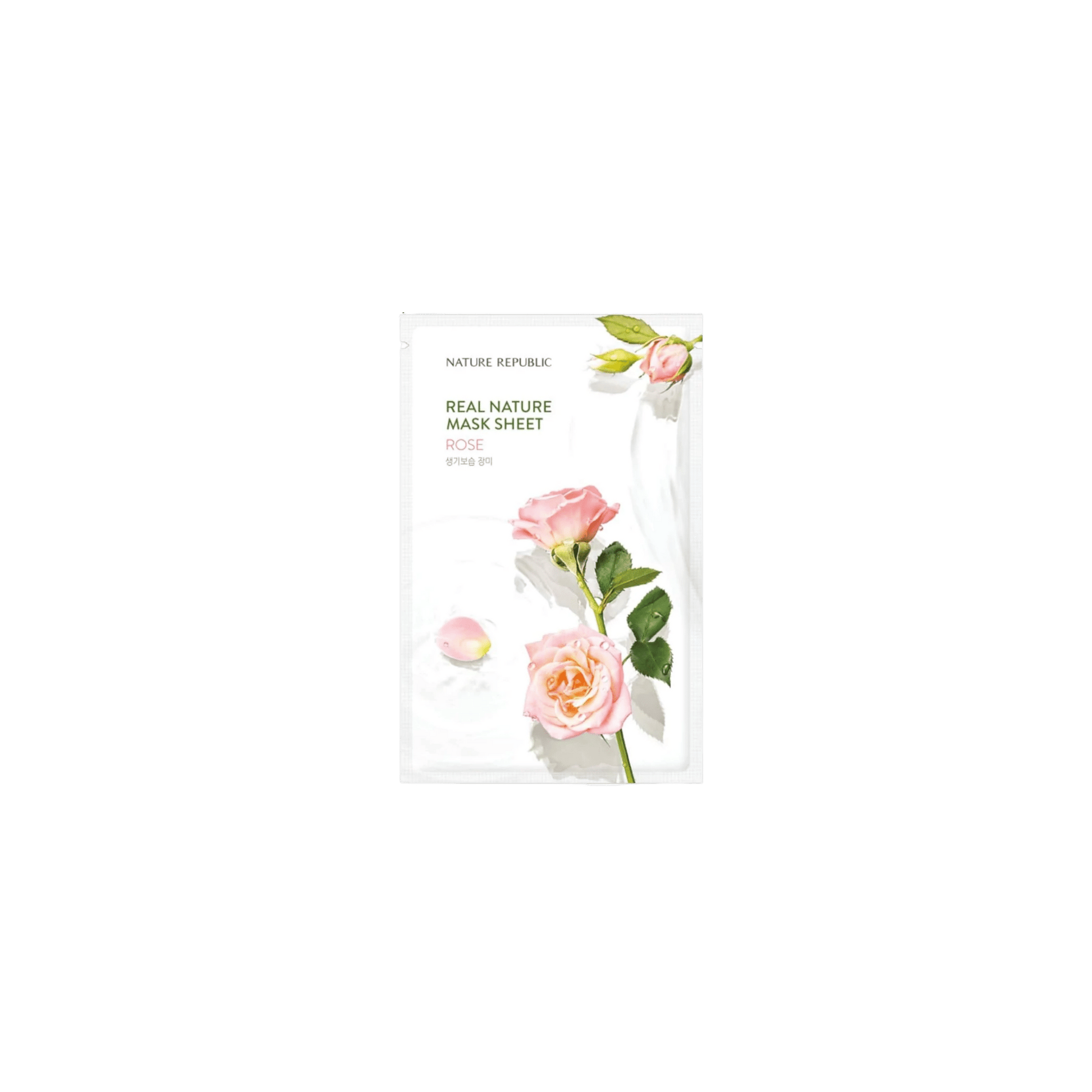 Nature Republic - Real Nature Mask Sheet Rose - Maska w Płachcie z Różą - 1szt/23ml - Ctrl+Glow
