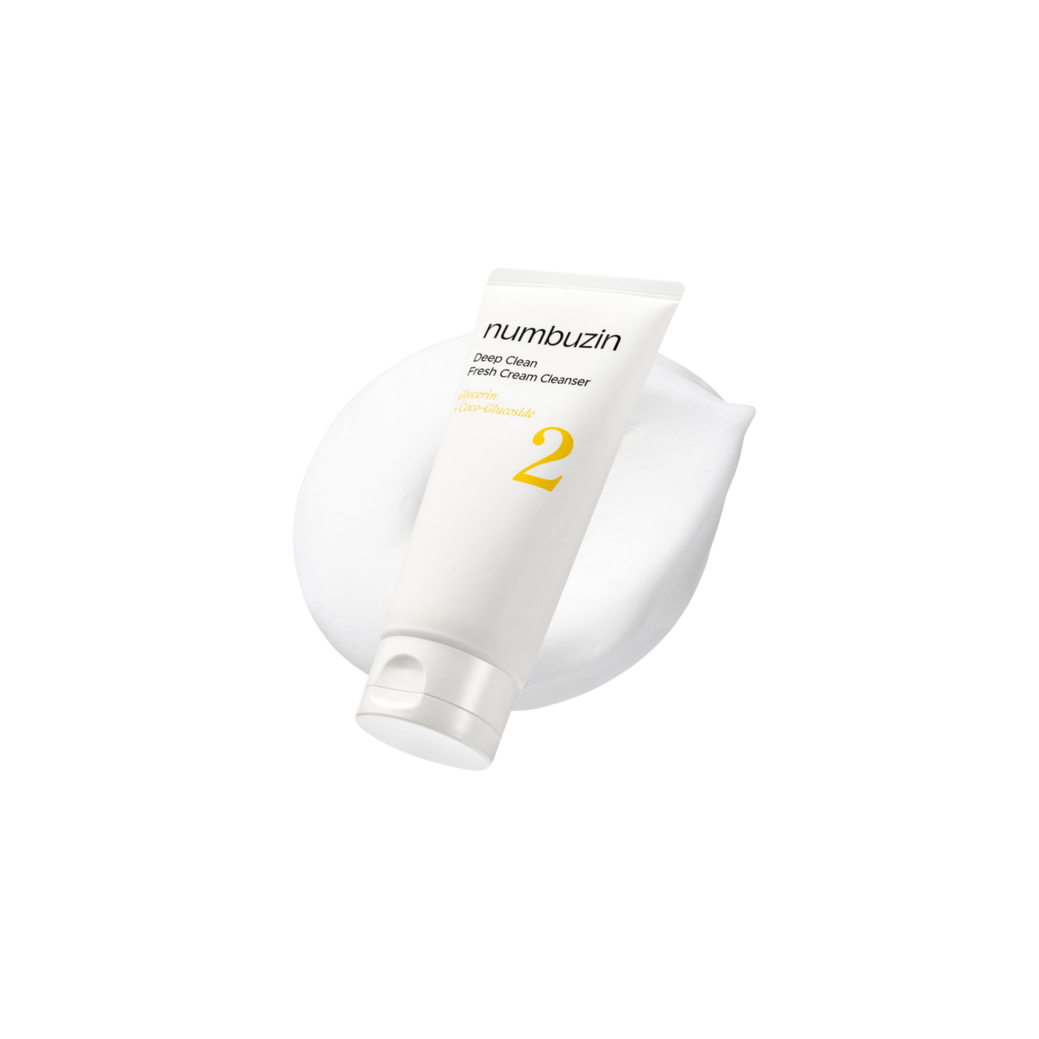 Numbuzin - No.2 Deep Clean Fresh Cream Cleanser - Głęboko Oczyszczający Kremowy Żel do Mycia Twarzy - 120ml - Ctrl+Glow