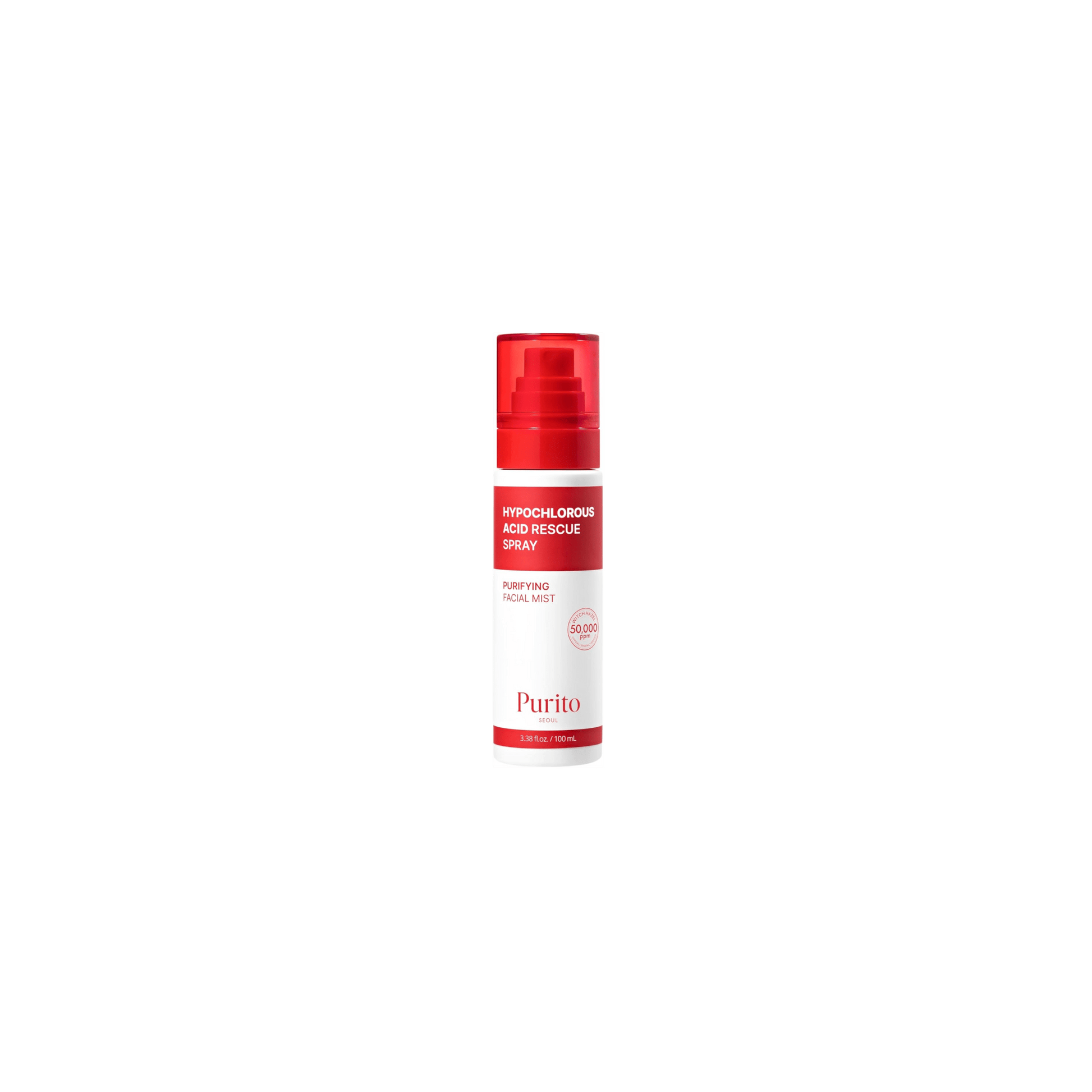 Purito Seoul - Hypochlorous Acid Rescue Spray Face Mist - Antybakteryjna Mgiełka do Twarzy z Kwasem Podchlorawym Łagodząca Stany Zapalne - 100ml - Ctrl+Glow