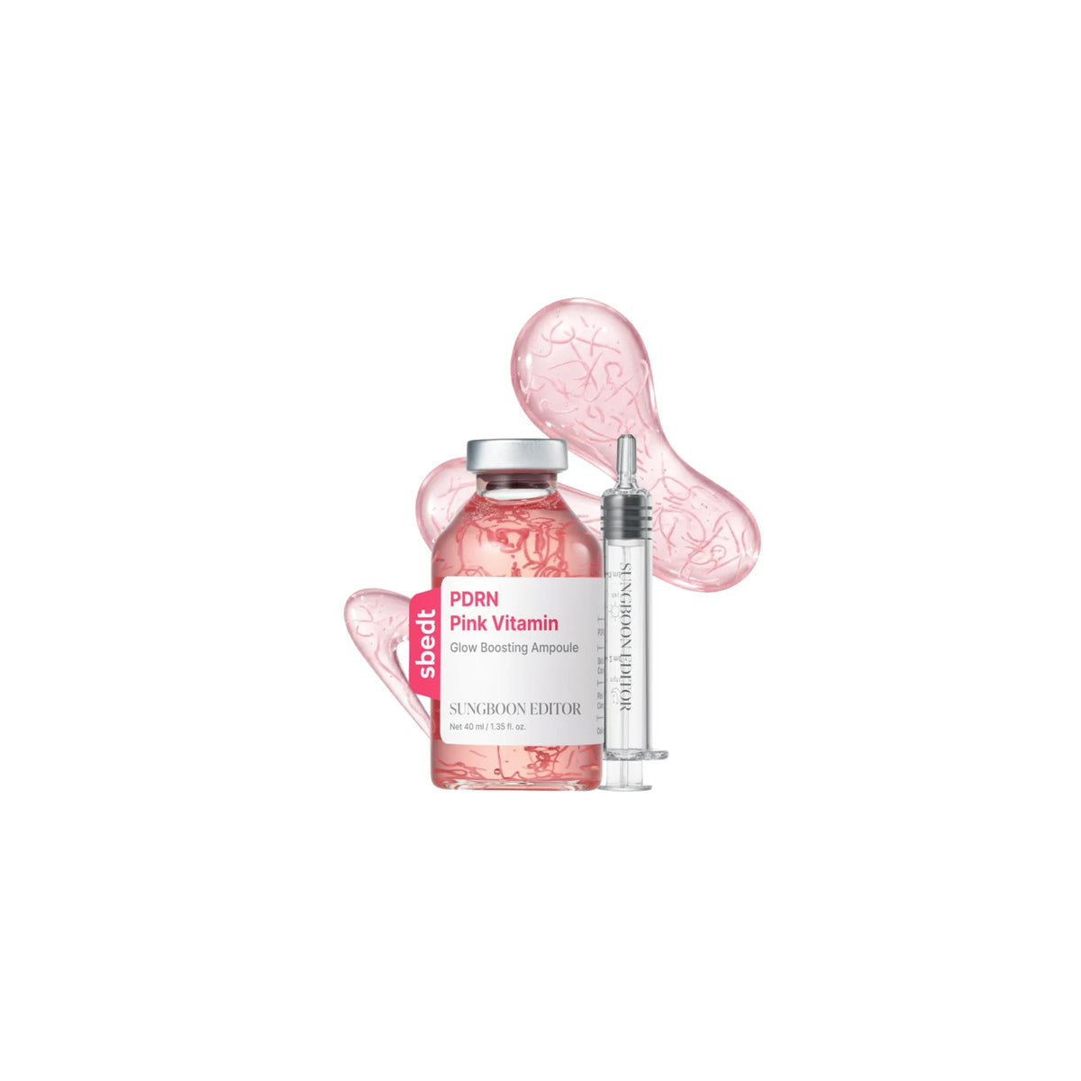 Sungboon Editor - PDRN Pink Vitamin Glow Boosting Ampoule - Ampułka Rozświetlająca do Twarzy z PDRN - 40ml - Ctrl+Glow